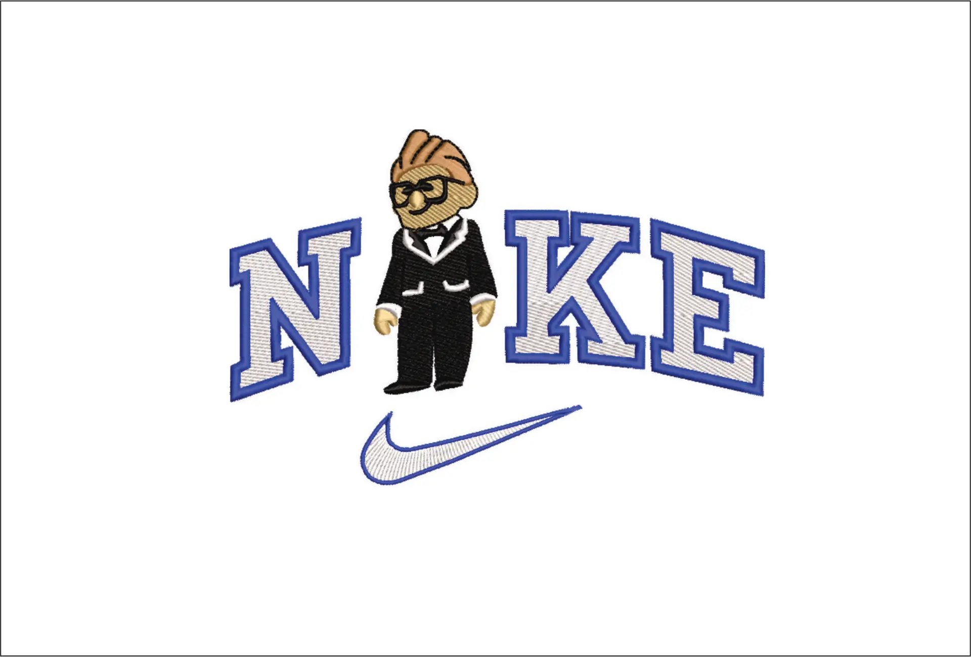 Nike Swoosh Up Grandad Carl Wedding - Disney Cartoon embroidery design file - instant download