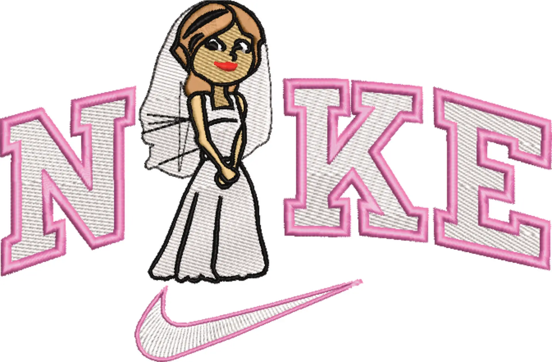 Nike Swoosh Up Grandma Ellie Wedding - Disney Cartoon embroidery design file - instant download — view 4