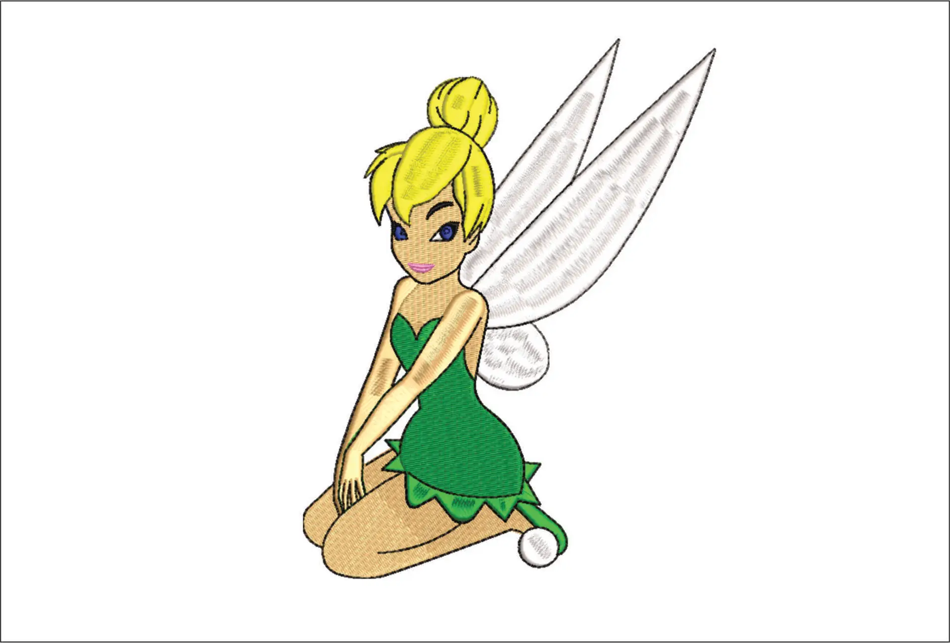 Tinkerbell - Disney - Peter Pan Cartoon embroidery design file - instant download