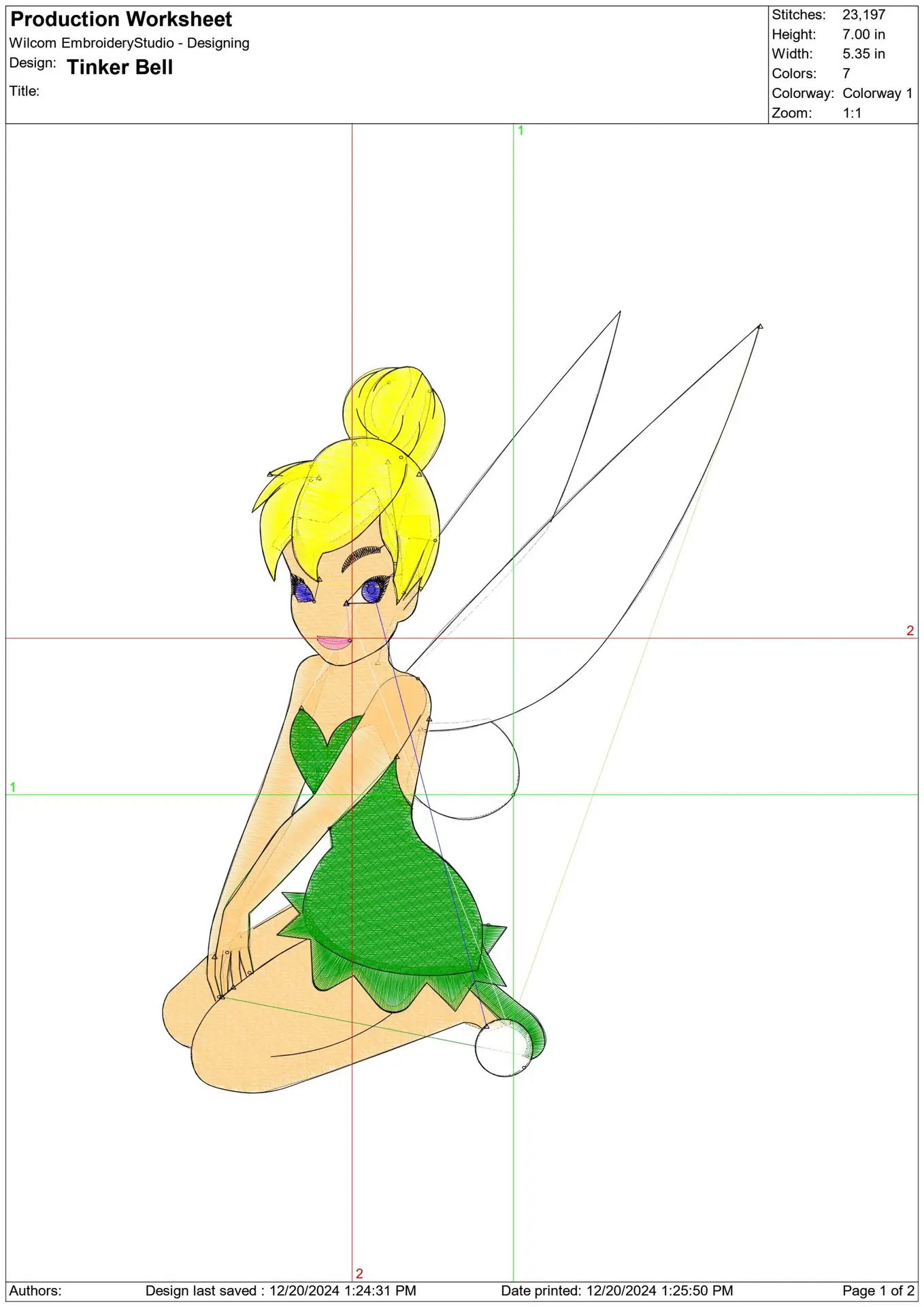 Tinkerbell - Disney - Peter Pan Cartoon embroidery design file - instant download — view 2