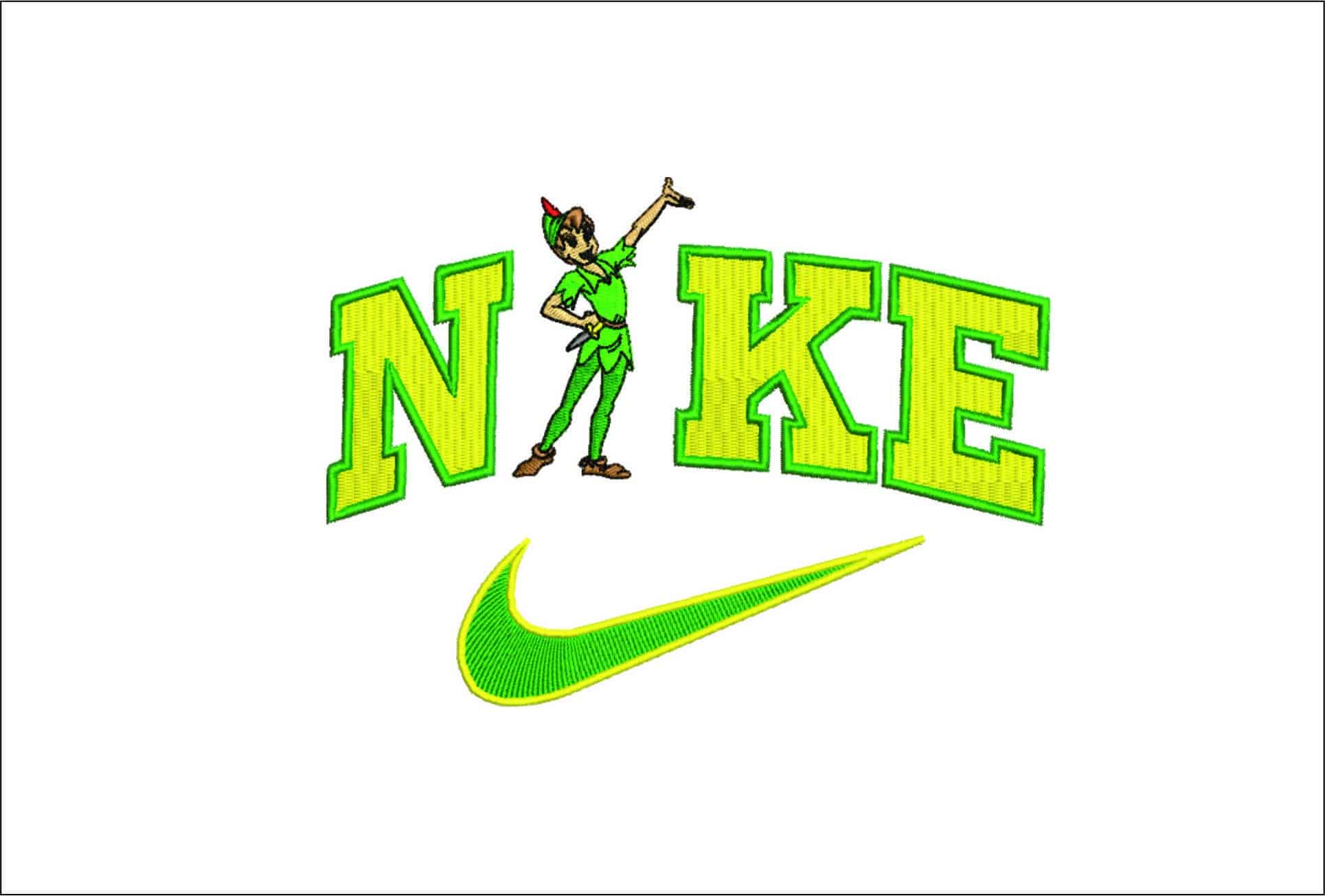 Nike Swoosh Peter Pan - Disney - Peter Pan Cartoon embroidery design file - instant download