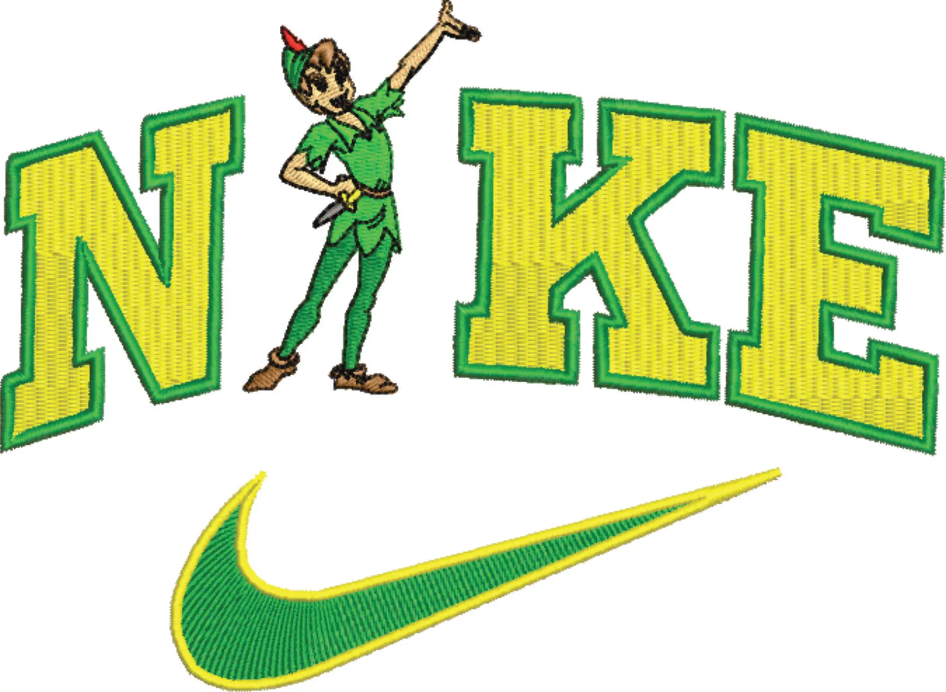 Nike Swoosh Peter Pan - Disney - Peter Pan Cartoon embroidery design file - instant download — view 4