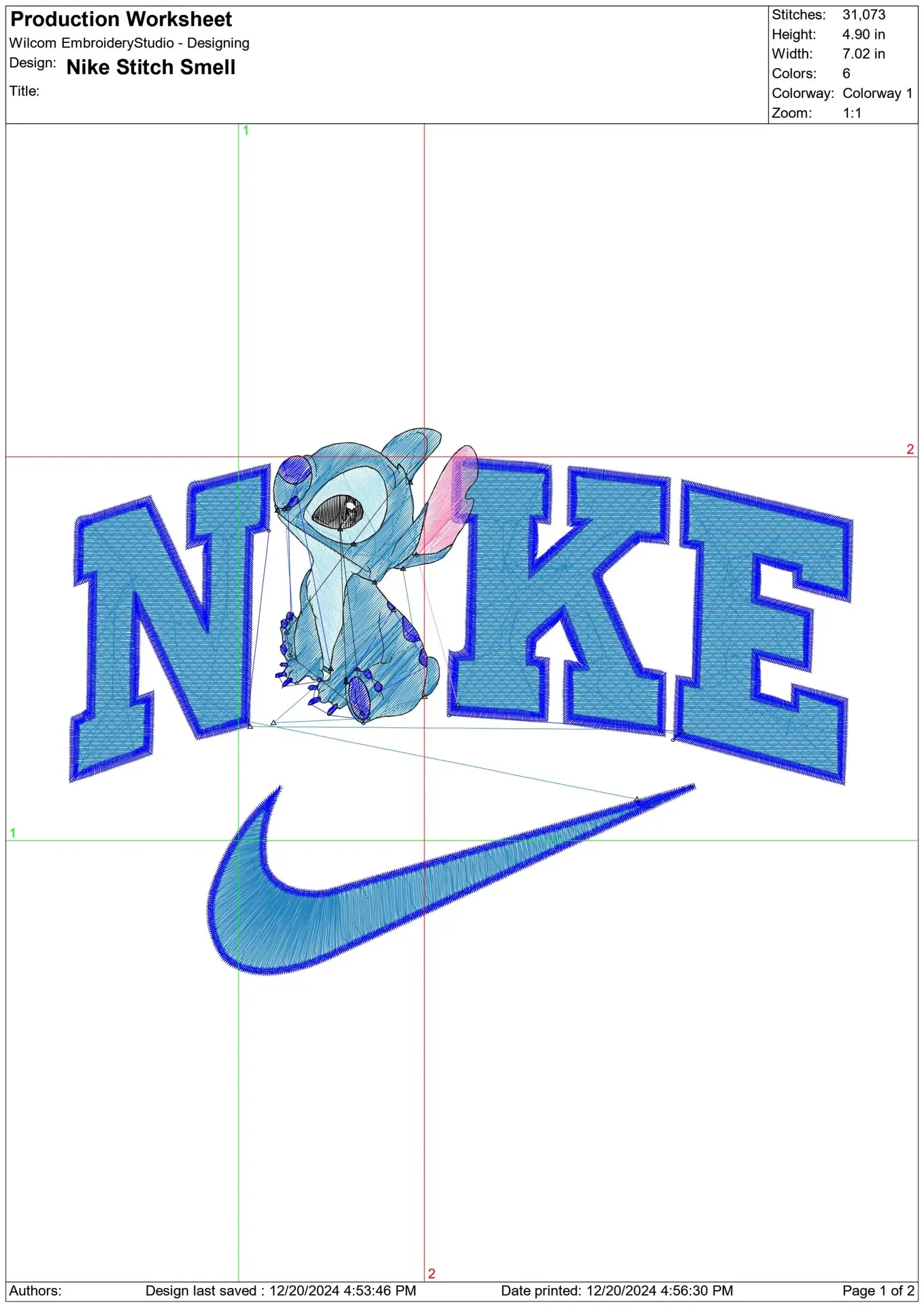 Nike Swoosh Stitch nose in air - Nike embroidery design file - instant download — view 2