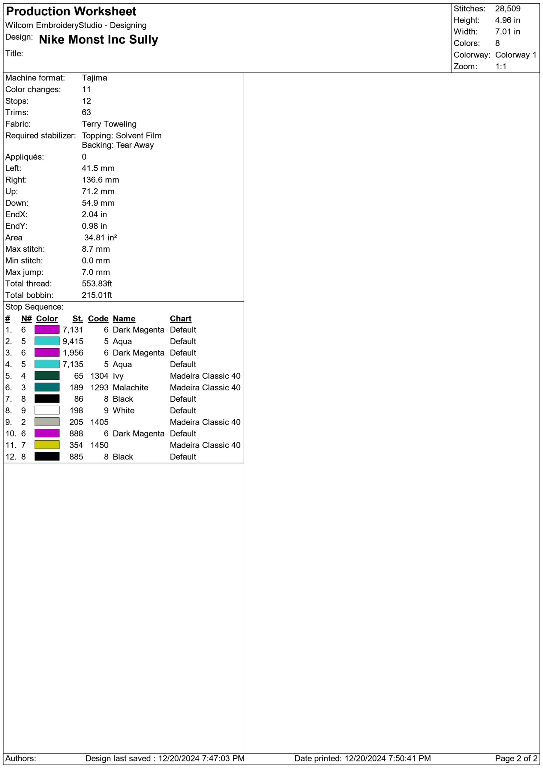Nike Swoosh Sulley - Nike Monsters Inc design file - instant download in a frame — view 3