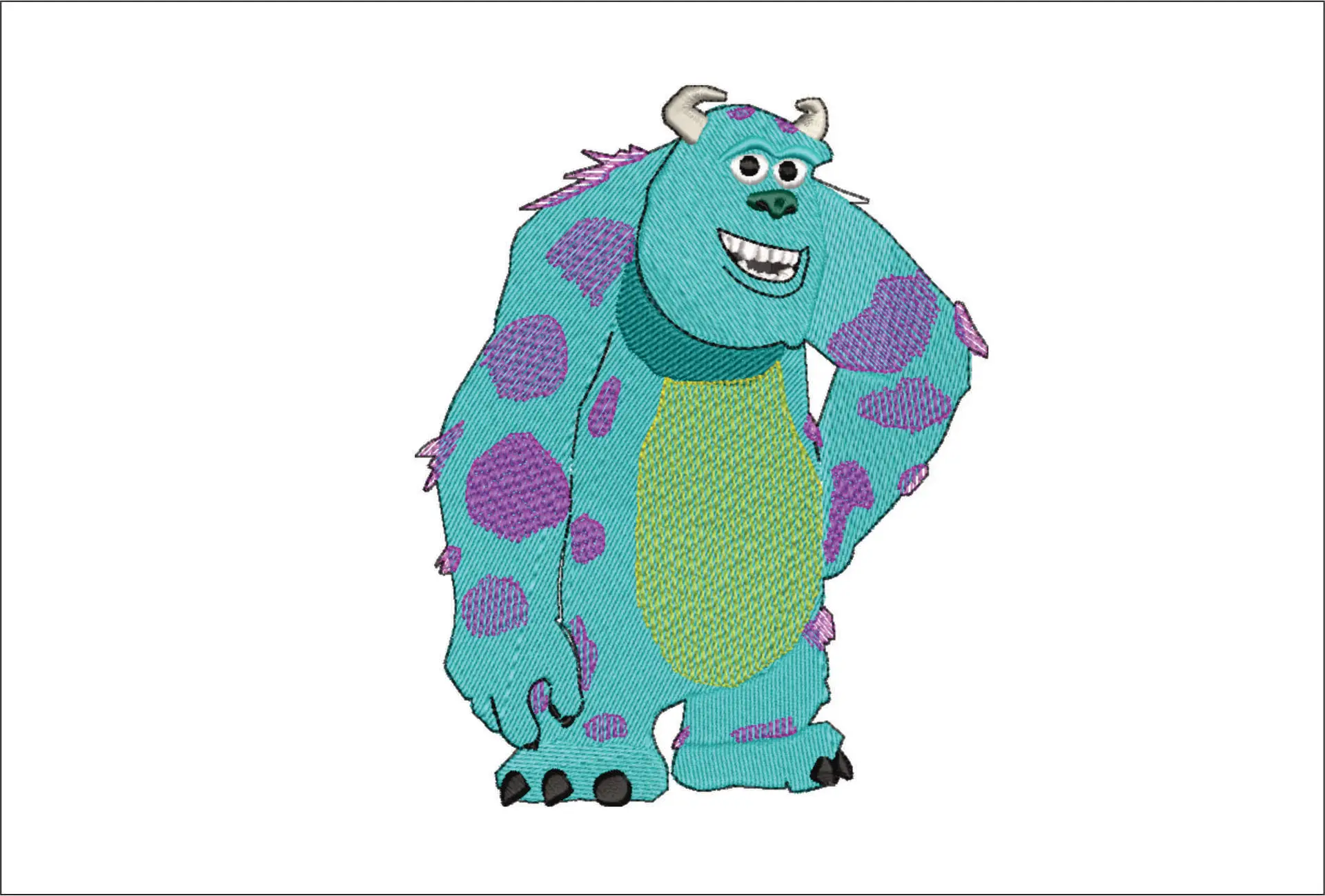 Sulley - Monsters Inc design file - instant download in a frame