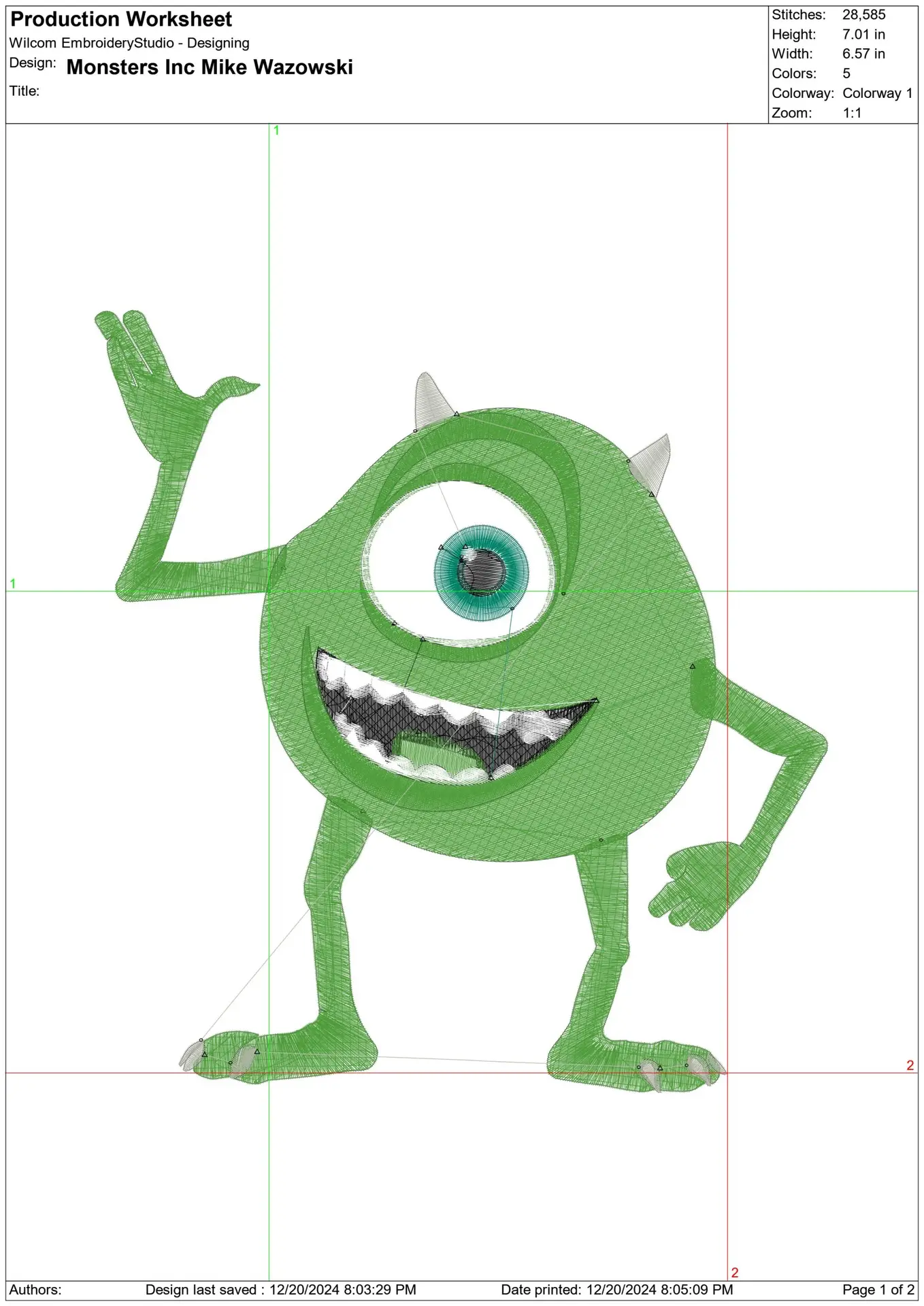 Mike Wazowski - Nike Monsters Inc design file - instant download — view 2