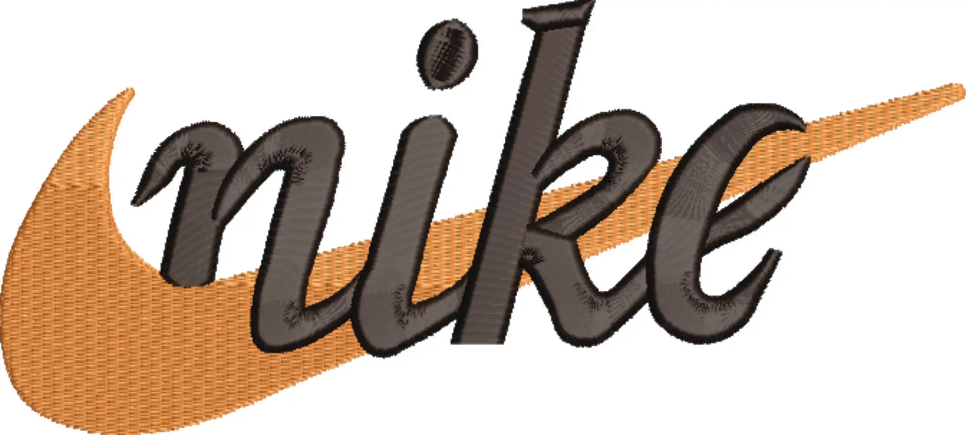 Nike Swoosh Old Style - Cartoon embroidery design file - instant download — view 4