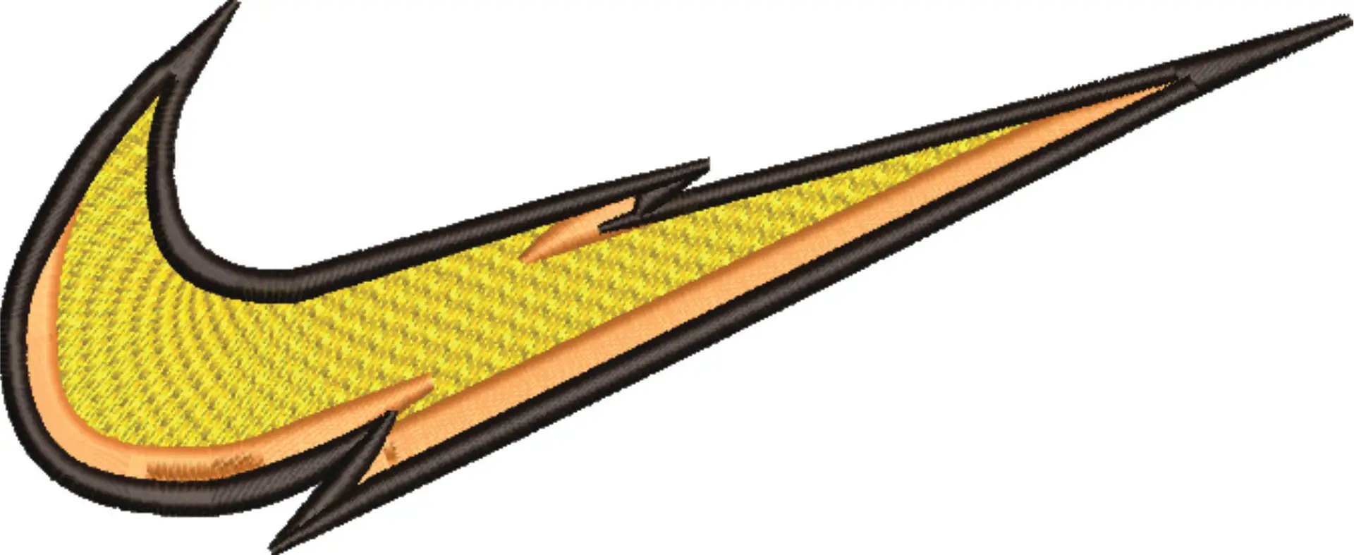 Nike Swoosh Lightning - Cartoon embroidery design file - instant download — view 4