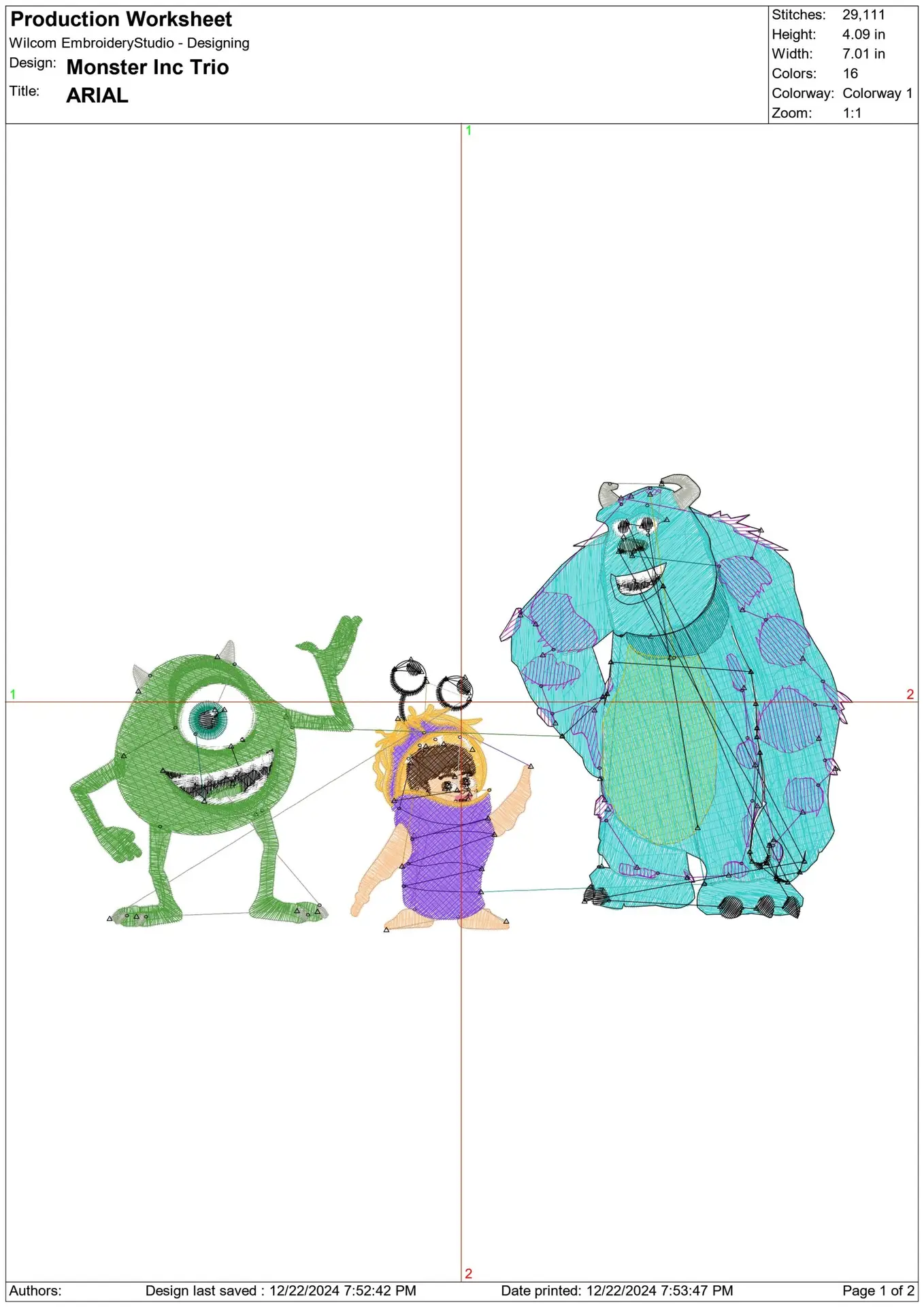 Mike, Boo and Sulley - Nike Monsters Inc design file - instant download — view 2