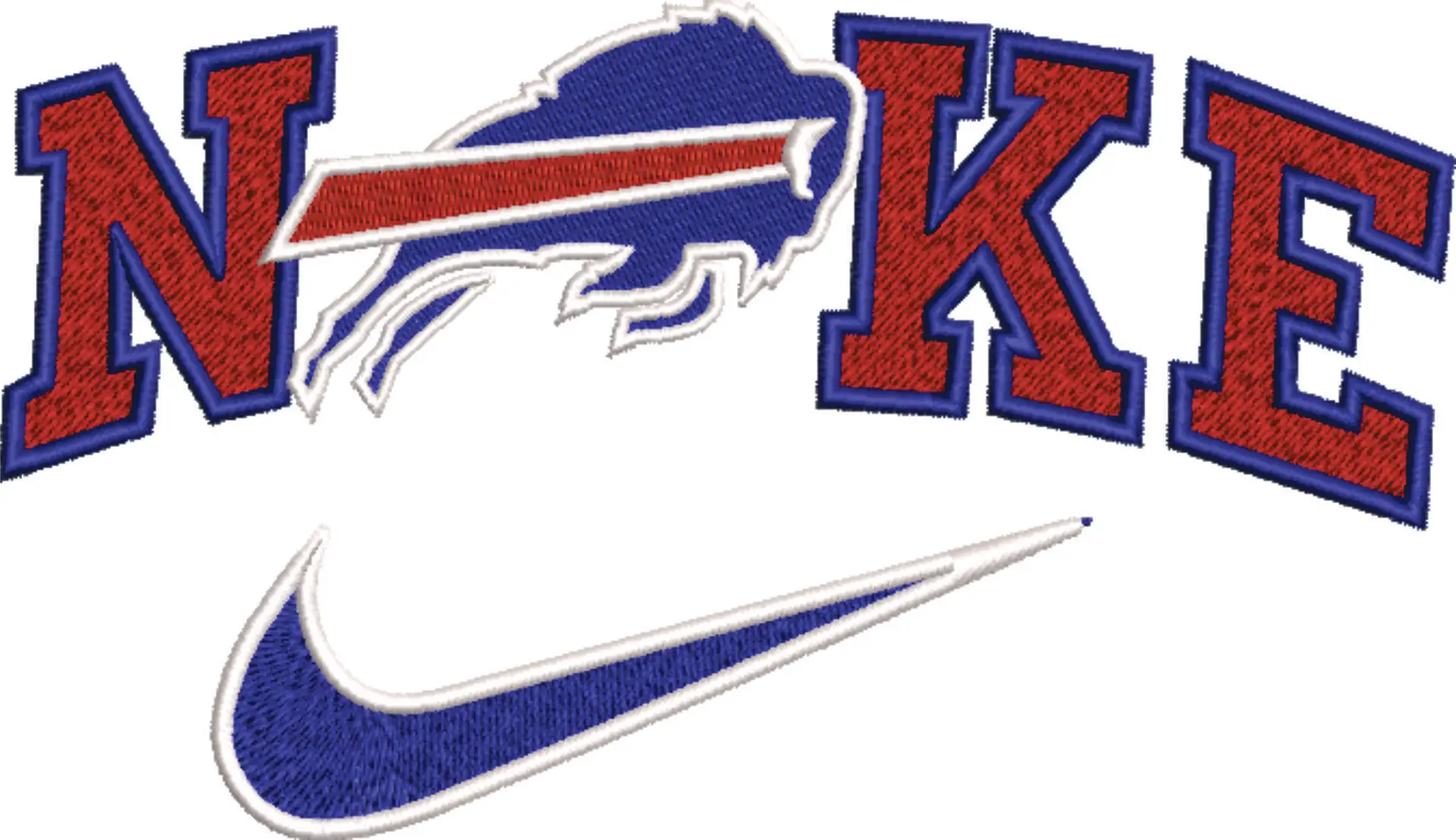 Nike Swoosh Buffalo Bills - NFL embroidery design file - instant download — view 4