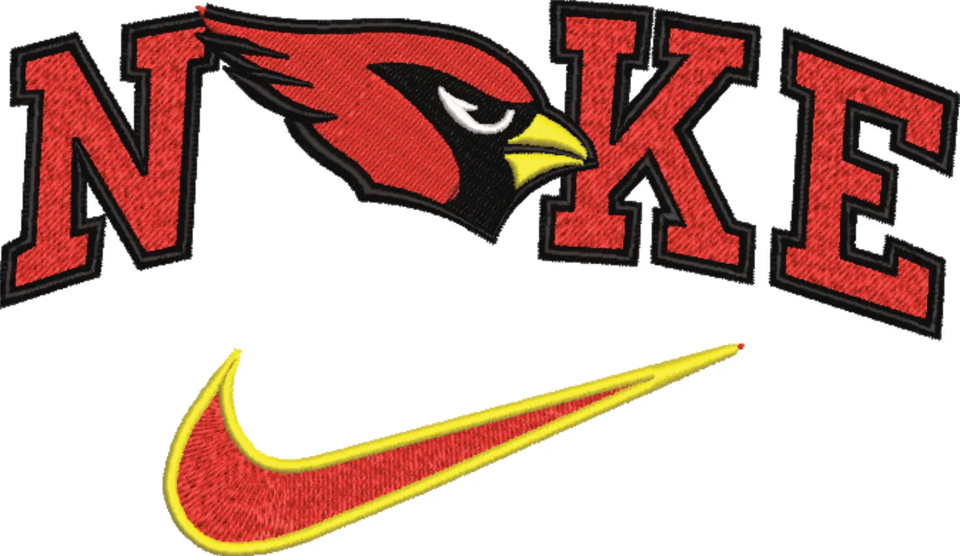 Nike Swoosh St Louis Cardinals - NFL embroidery design file - instant download — view 3