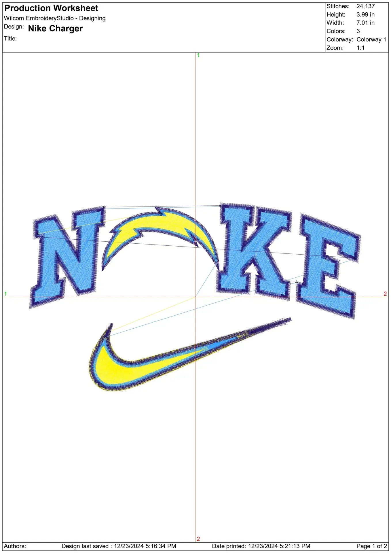 Nike Swoosh Los Angeles Chargers - NFL embroidery design file - instant download — view 2