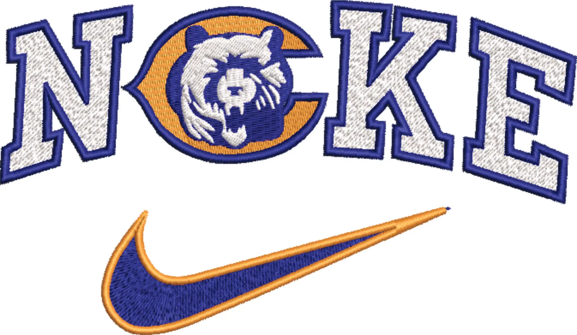 Nike Swoosh Chicago Bears - NFL embroidery design file - instant download — view 4