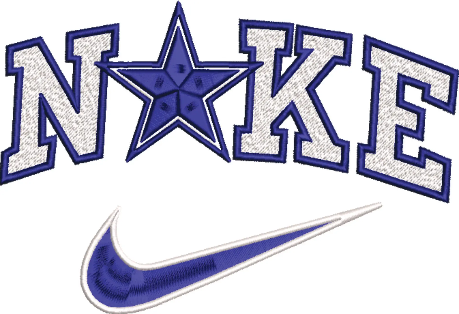 Nike Swoosh Dallas Cowboys - NFL embroidery design file - instant download — view 4