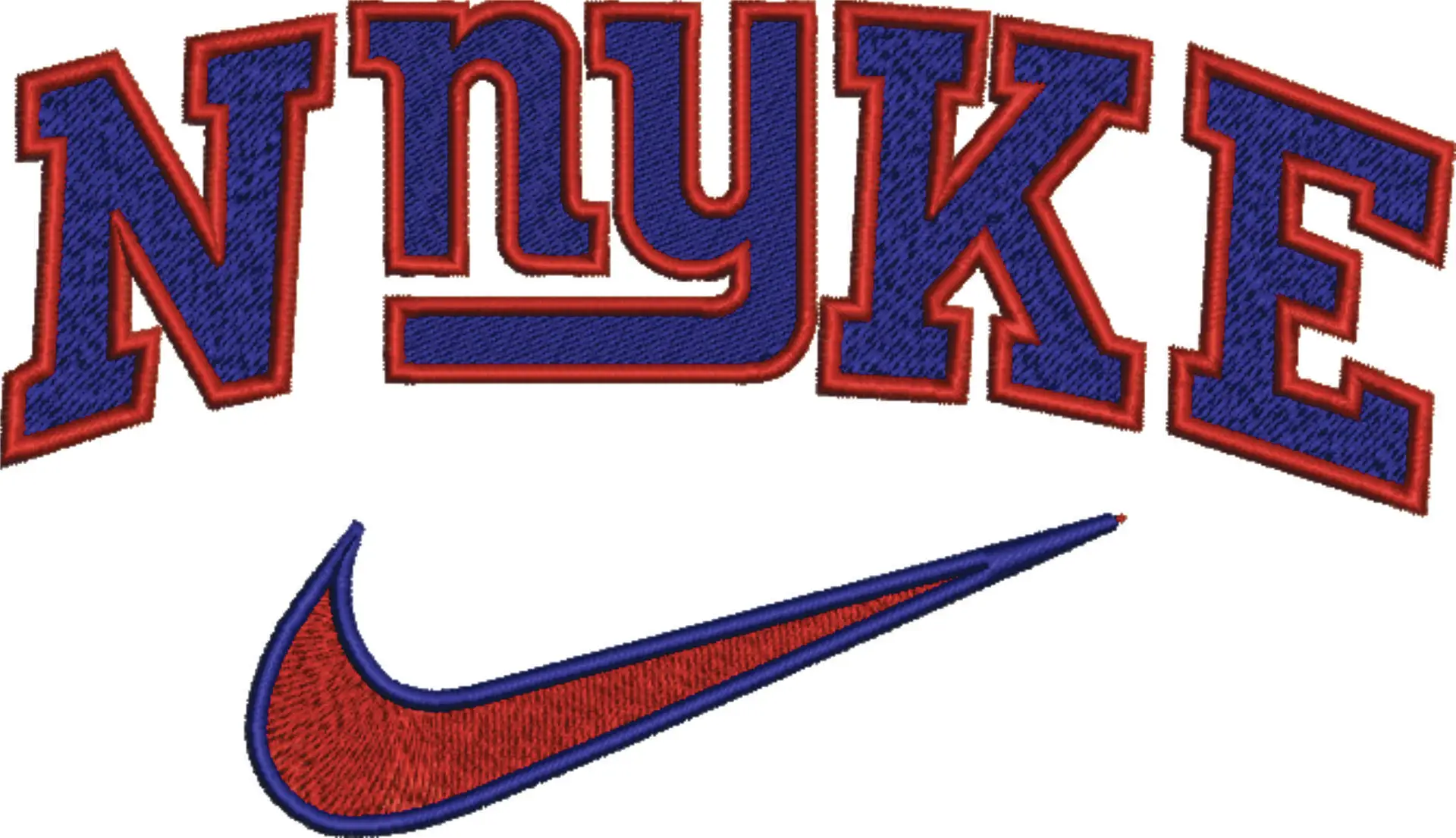 Nike Swoosh New York Giants  - NFL embroidery design file - instant download — view 4