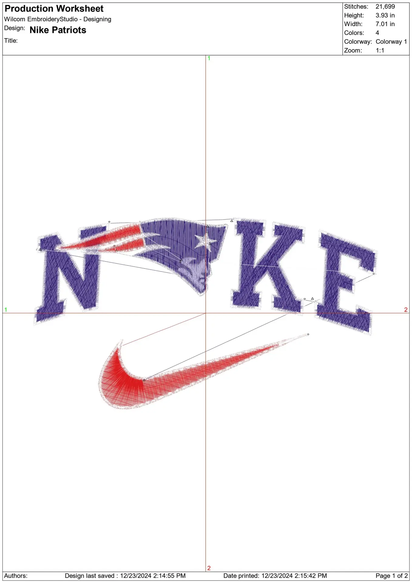 Nike Swoosh New England Patriots  - NFL embroidery design file - instant download — view 2