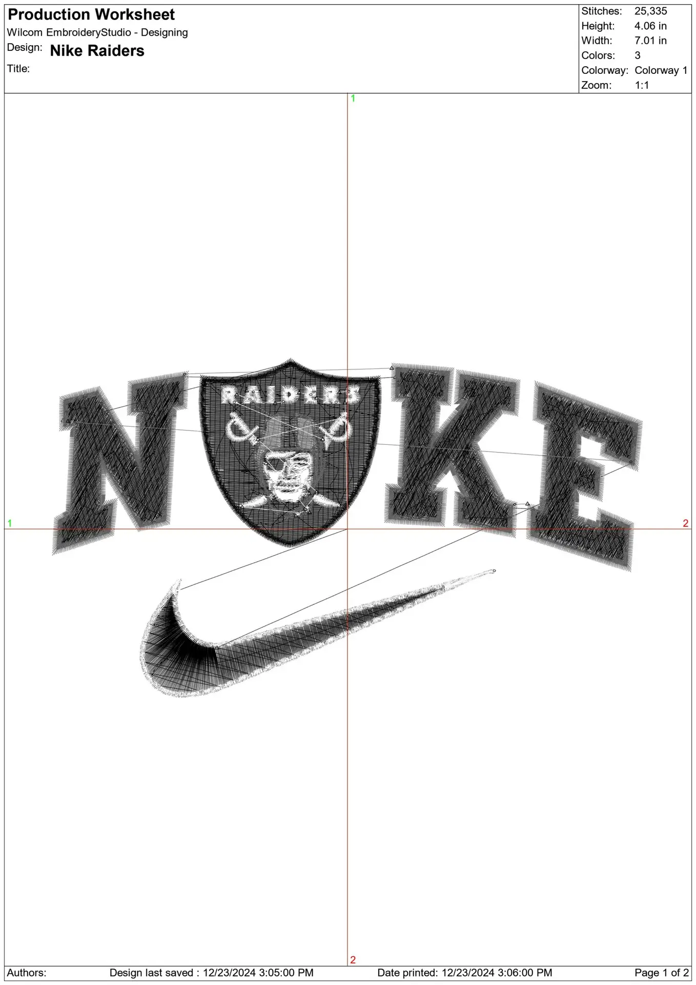 Nike Swoosh Las Vegas Raiders  - NFL embroidery design file - instant download — view 2