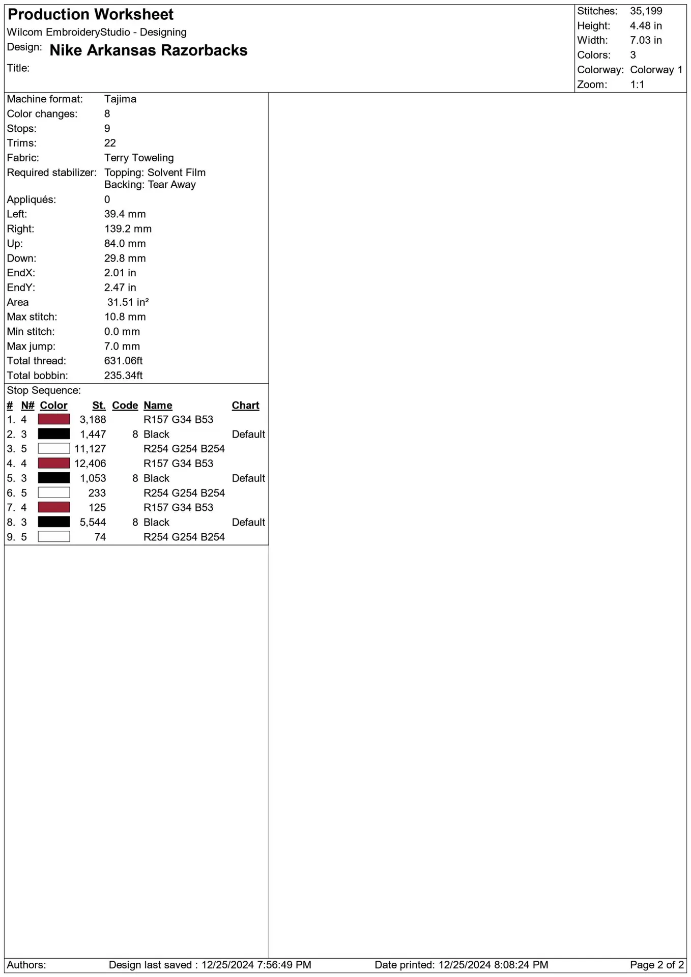 Nike Swoosh Arkansas Razorbacks - NCAA embroidery design file - instant download — view 3