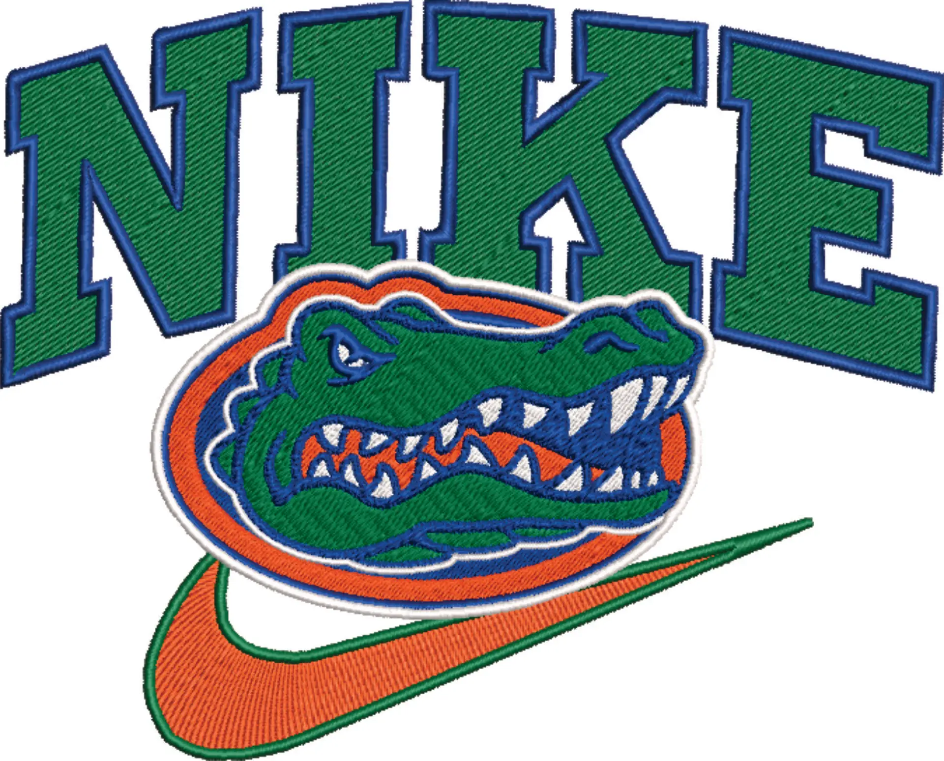 Nike Swoosh Florida Gators - NCAA embroidery design file - instant download — view 4