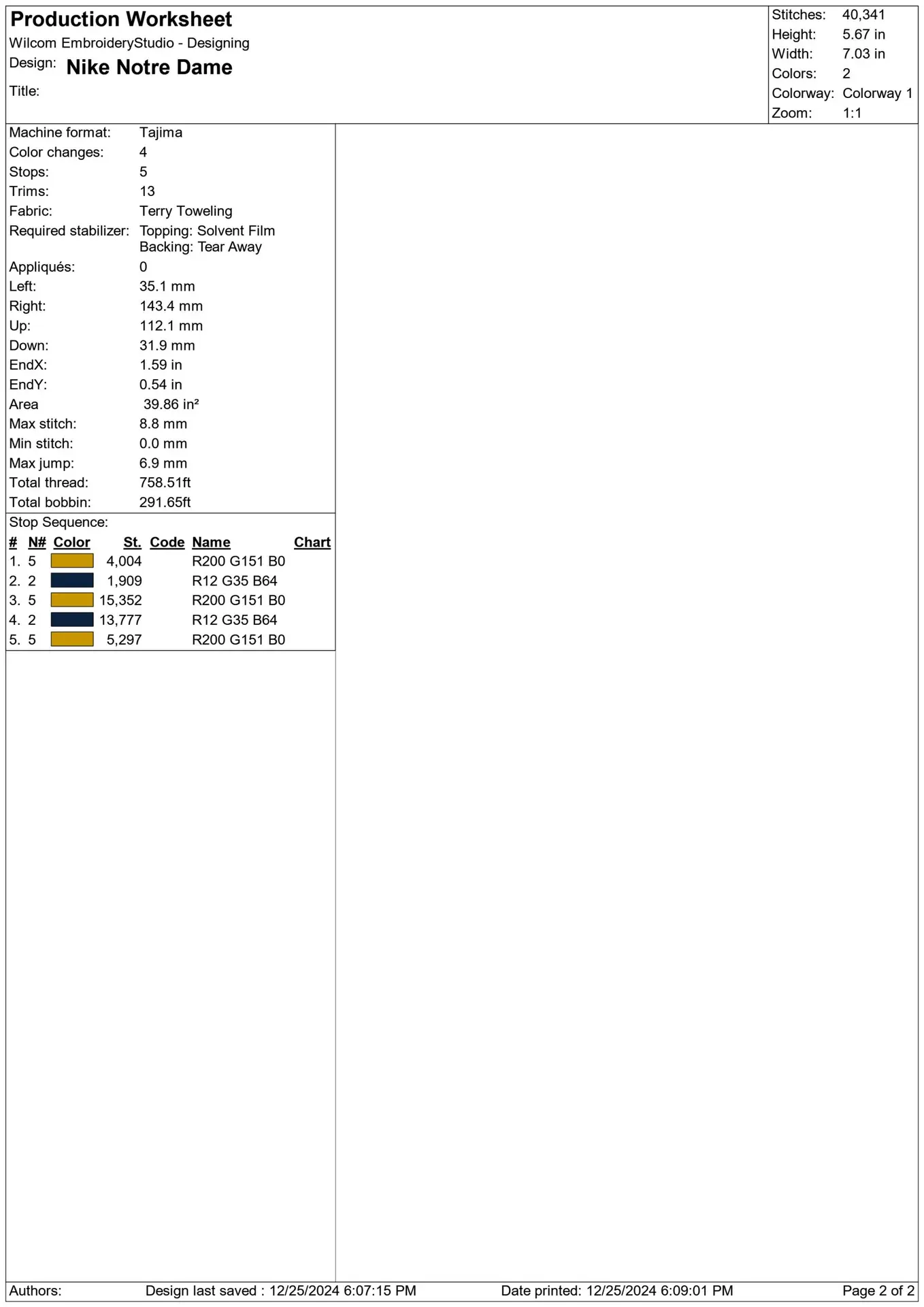 Nike Swoosh Notre Dame - NCAA embroidery design file - instant download — view 4