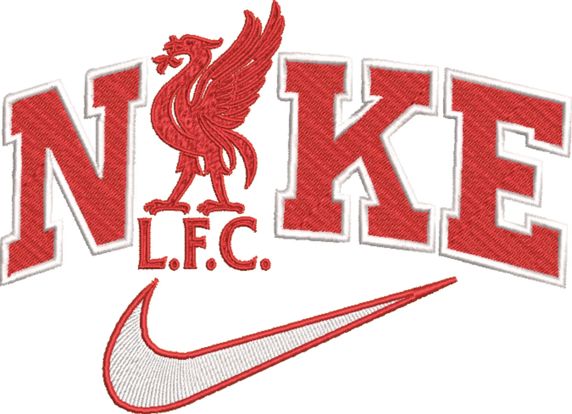 Nike Swoosh Liverpool Football Club - Liver Bird - Premier League embroidery design file - instant download — view 4