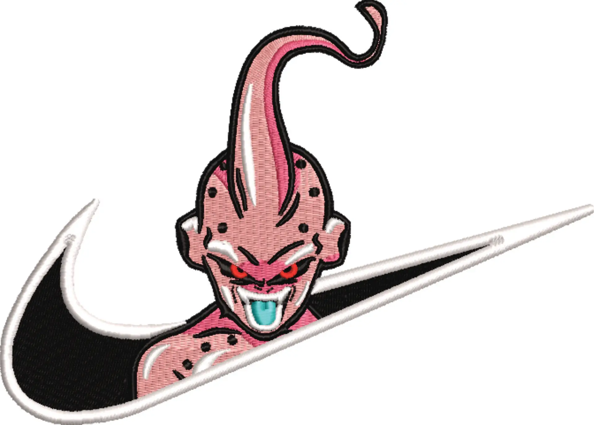 Nike Swoosh Majin Buu - Anime - Nike embroidery design - instant download — view 4