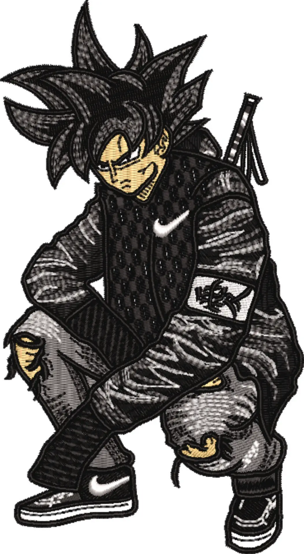 Guko Fachero - Anime - Nike embroidery design - instant download — view 3