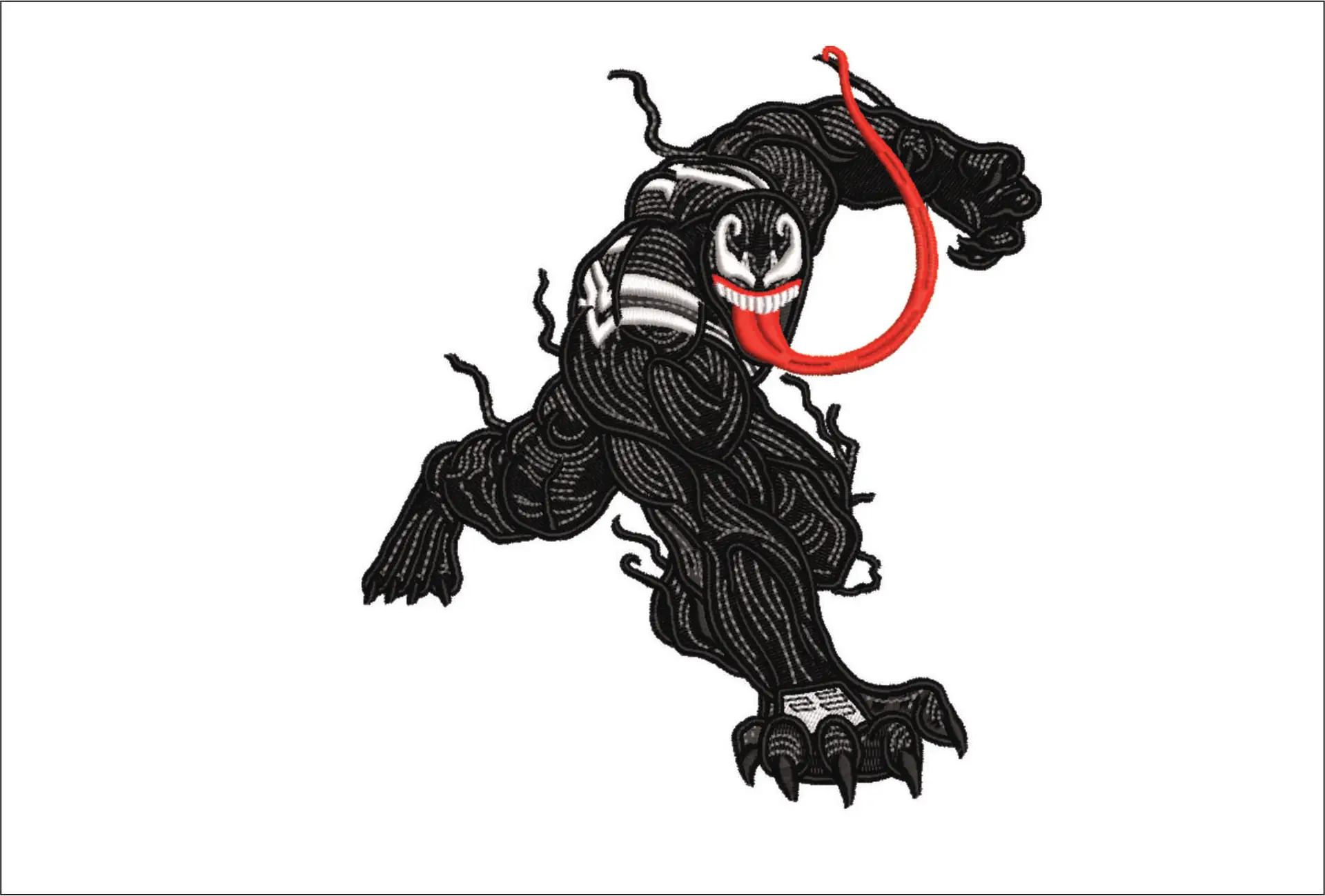 Venom - Marvel Comics - Nike embroidery design file - instant download