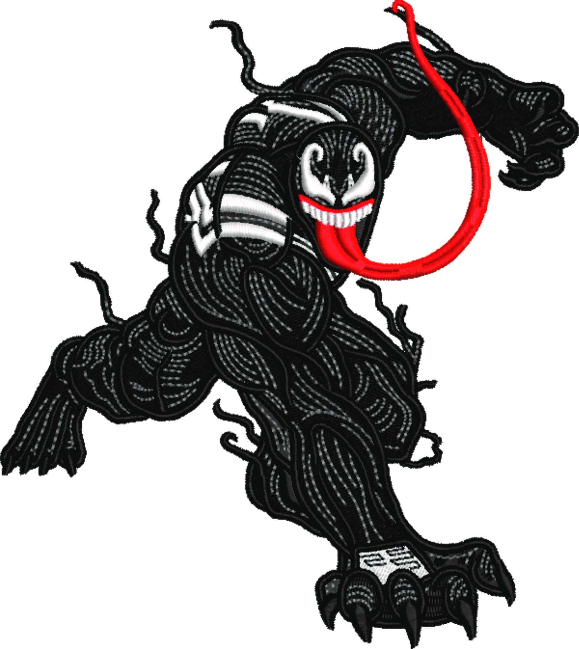 Venom - Marvel Comics - Nike embroidery design file - instant download — view 4