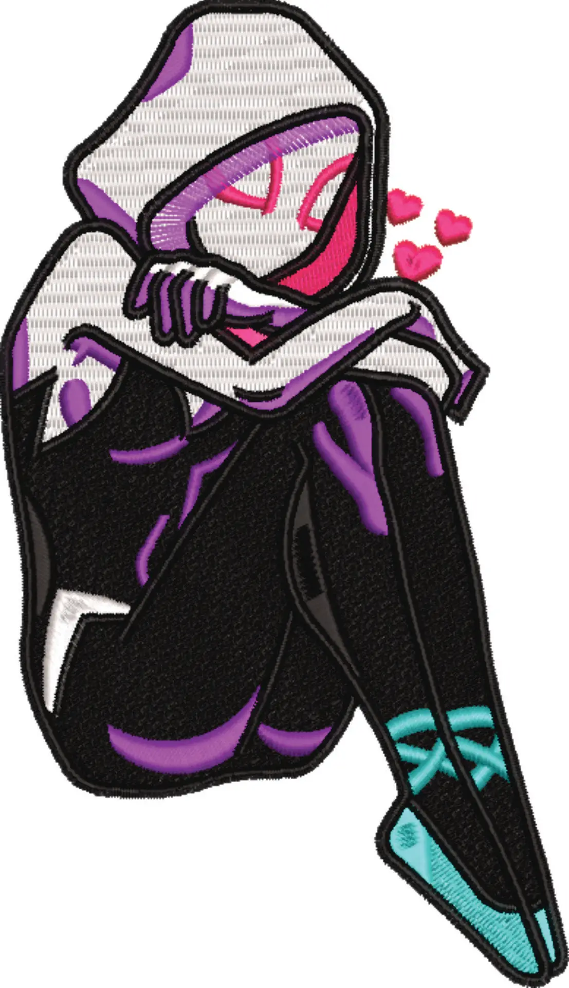 Gwen Spiderman - Marvel Comics - Nike embroidery design file - instant download — view 3