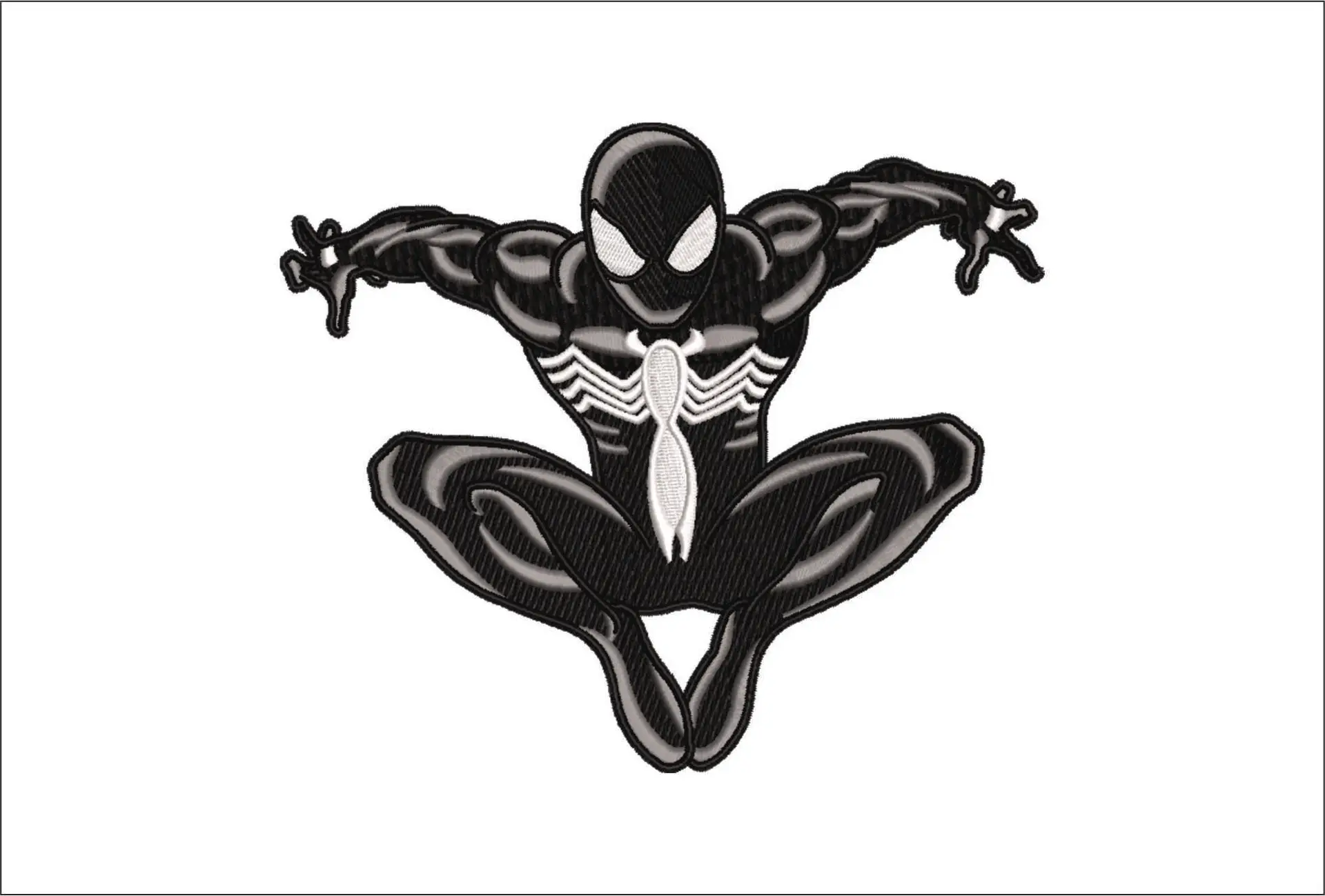 Venom Dark Spiderman - Marvel Comics - Nike embroidery design file - instant download