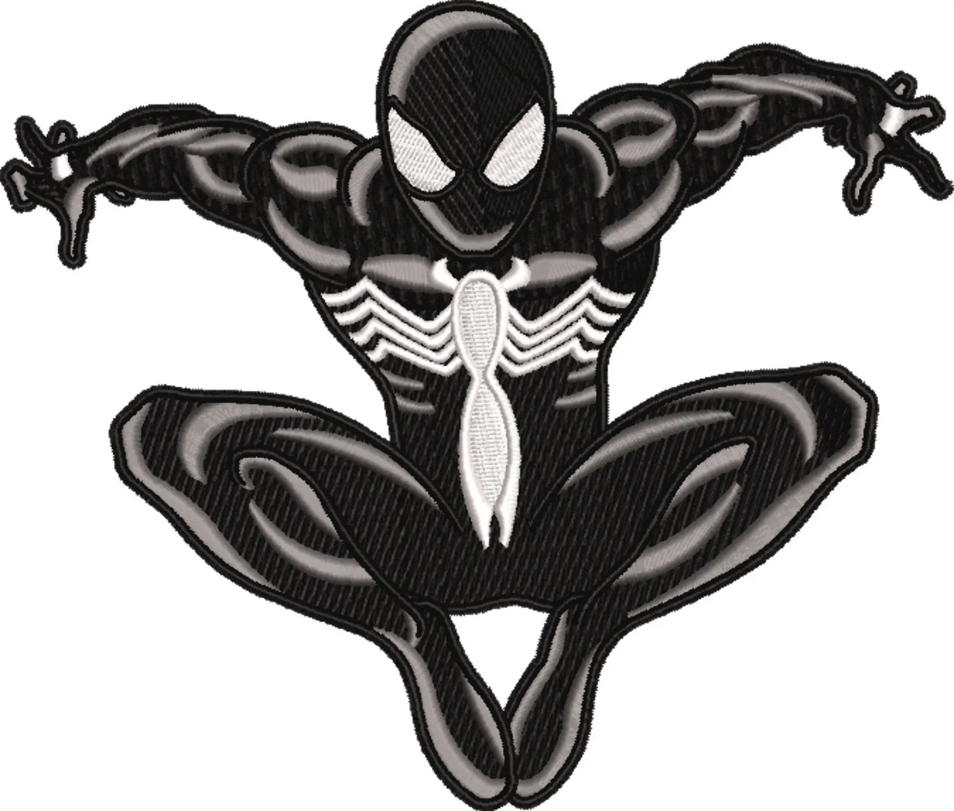 Venom Dark Spiderman - Marvel Comics - Nike embroidery design file - instant download — view 4