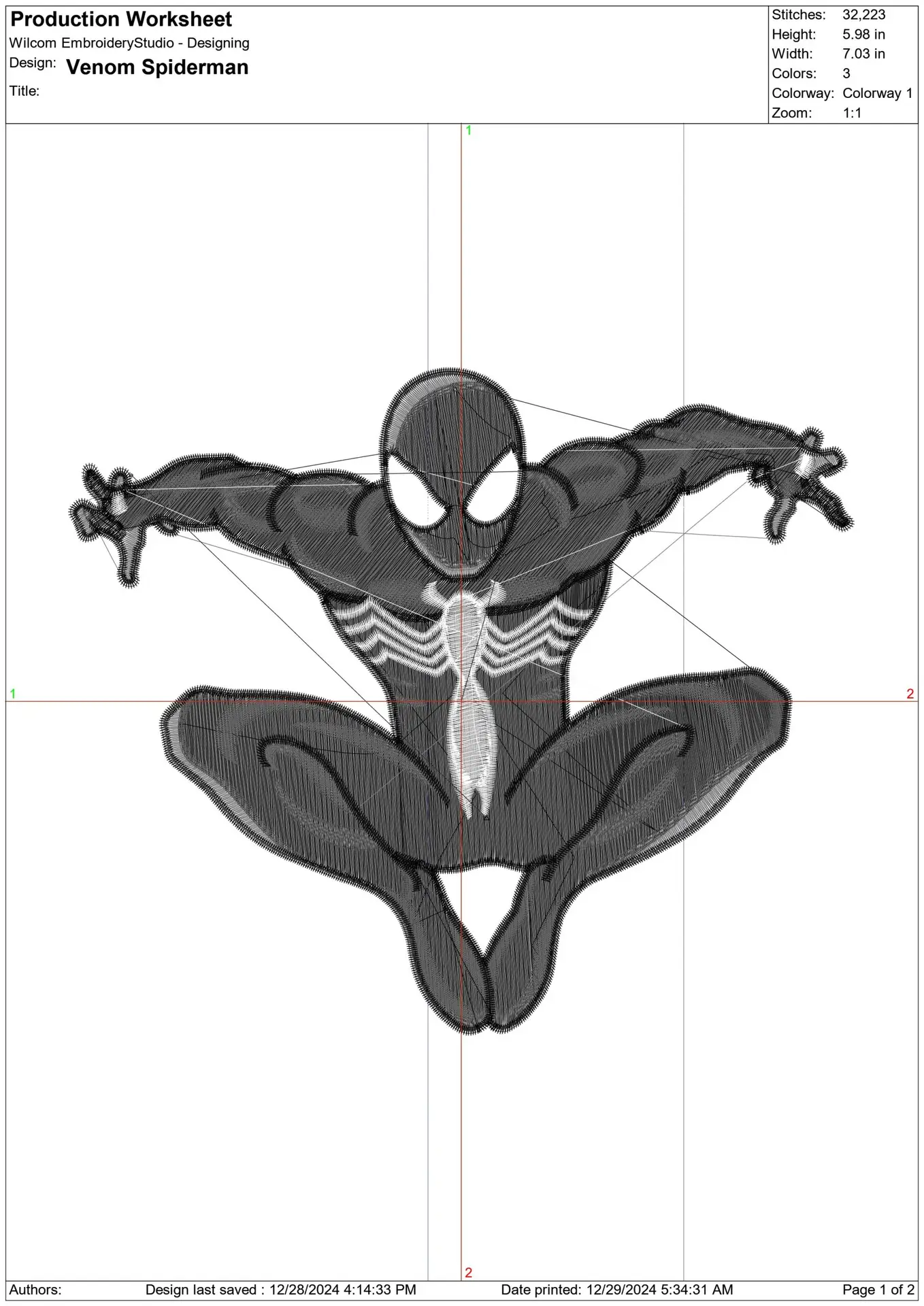 Venom Dark Spiderman - Marvel Comics - Nike embroidery design file - instant download — view 2