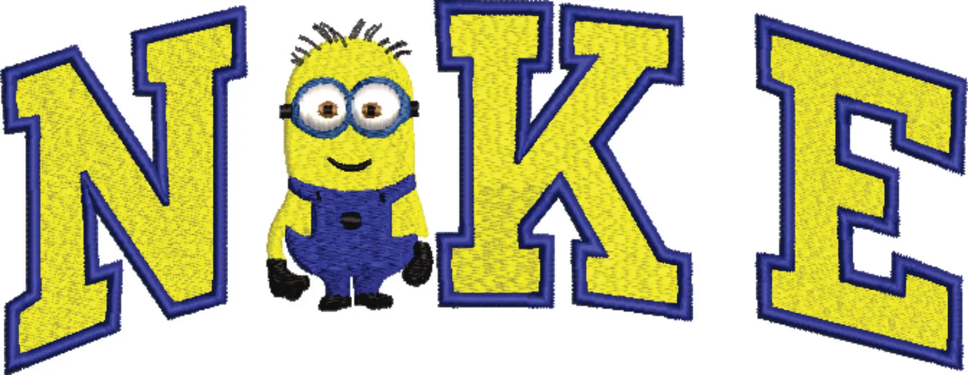 Nike Swoosh Minion - embroidery design file - instant download — view 4