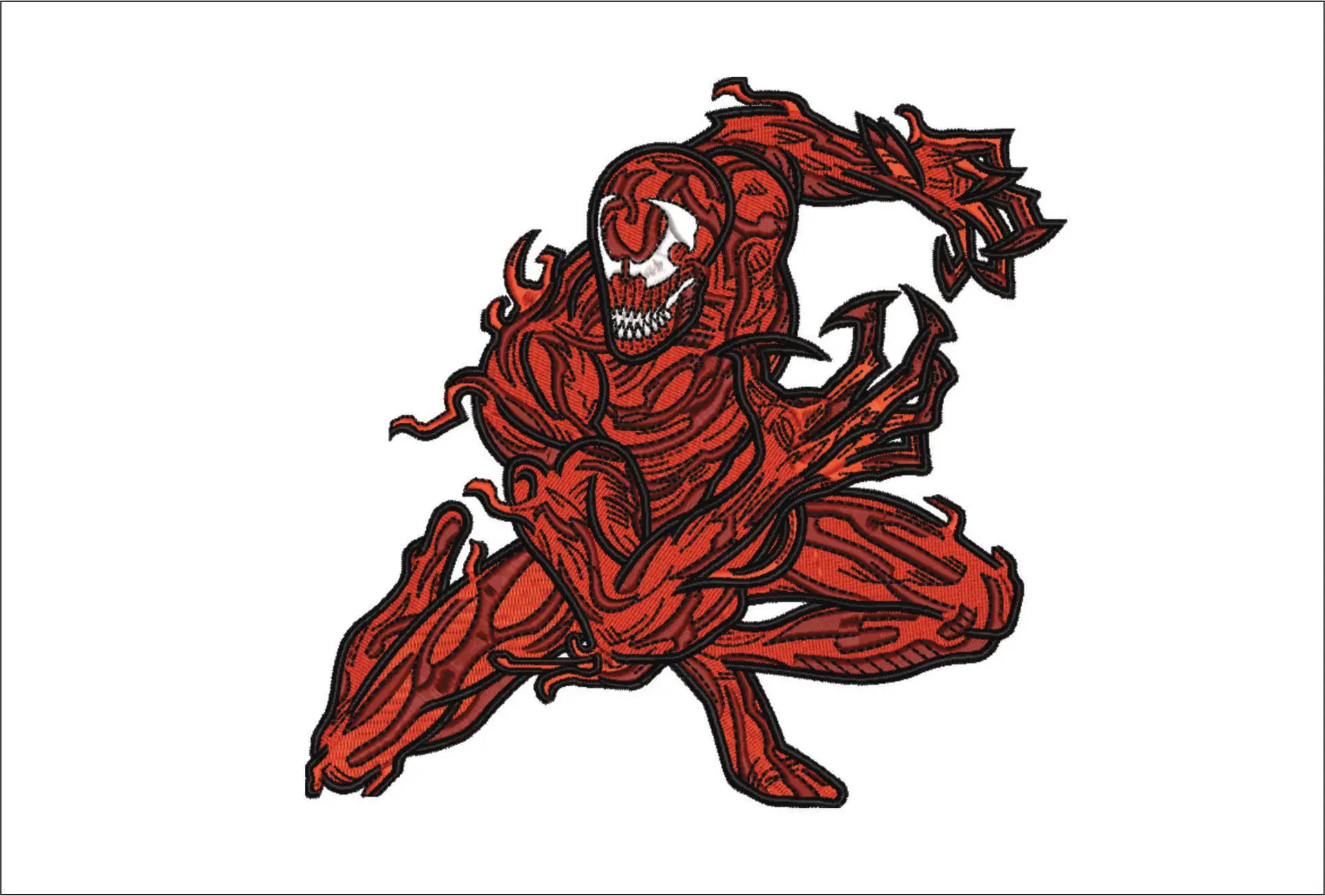 Carnage - Marvel Comics - Nike embroidery design file - instant download