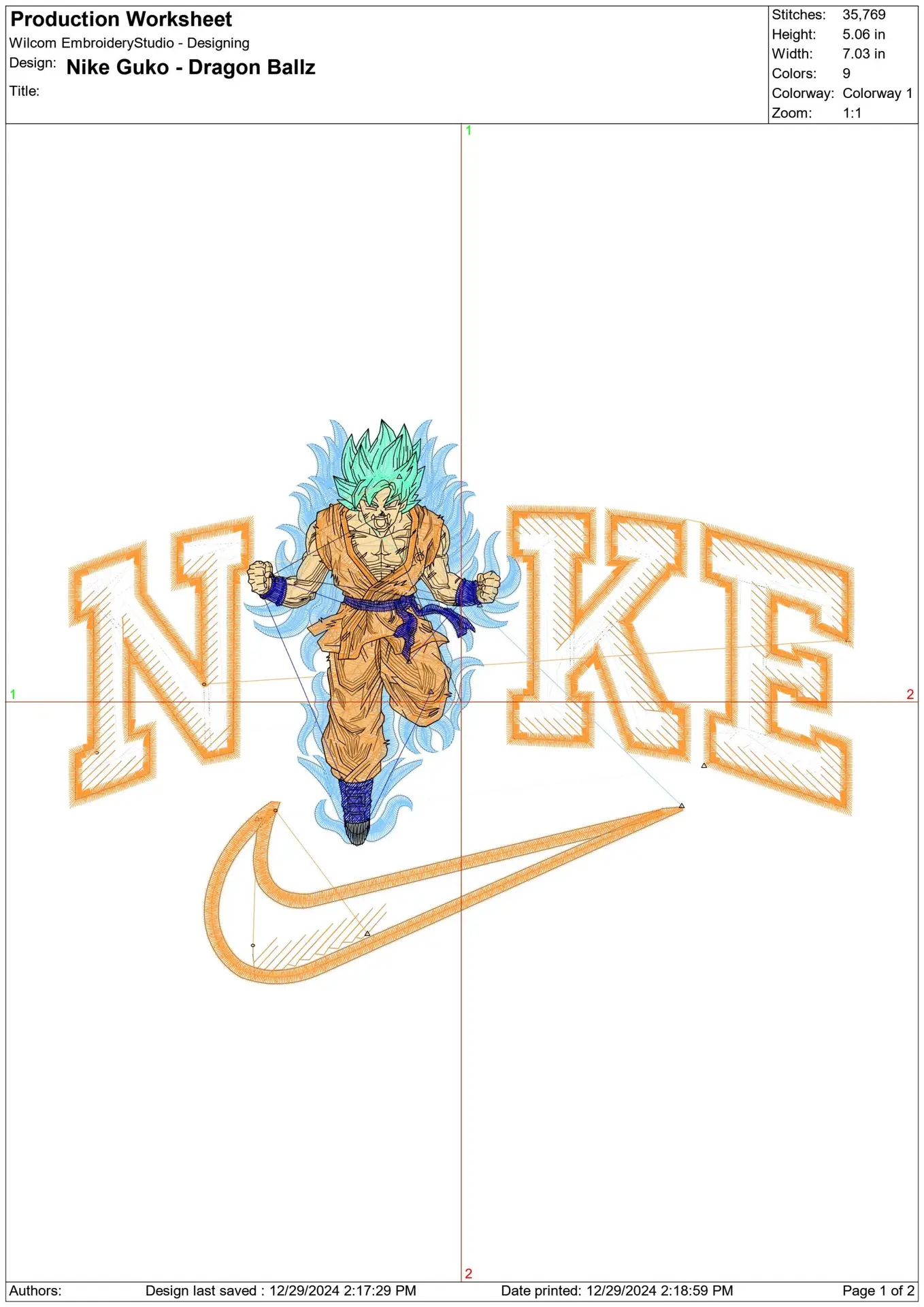 Nike Swoosh Guko - Dragon Ballz - Nike design file - instant download — view 2