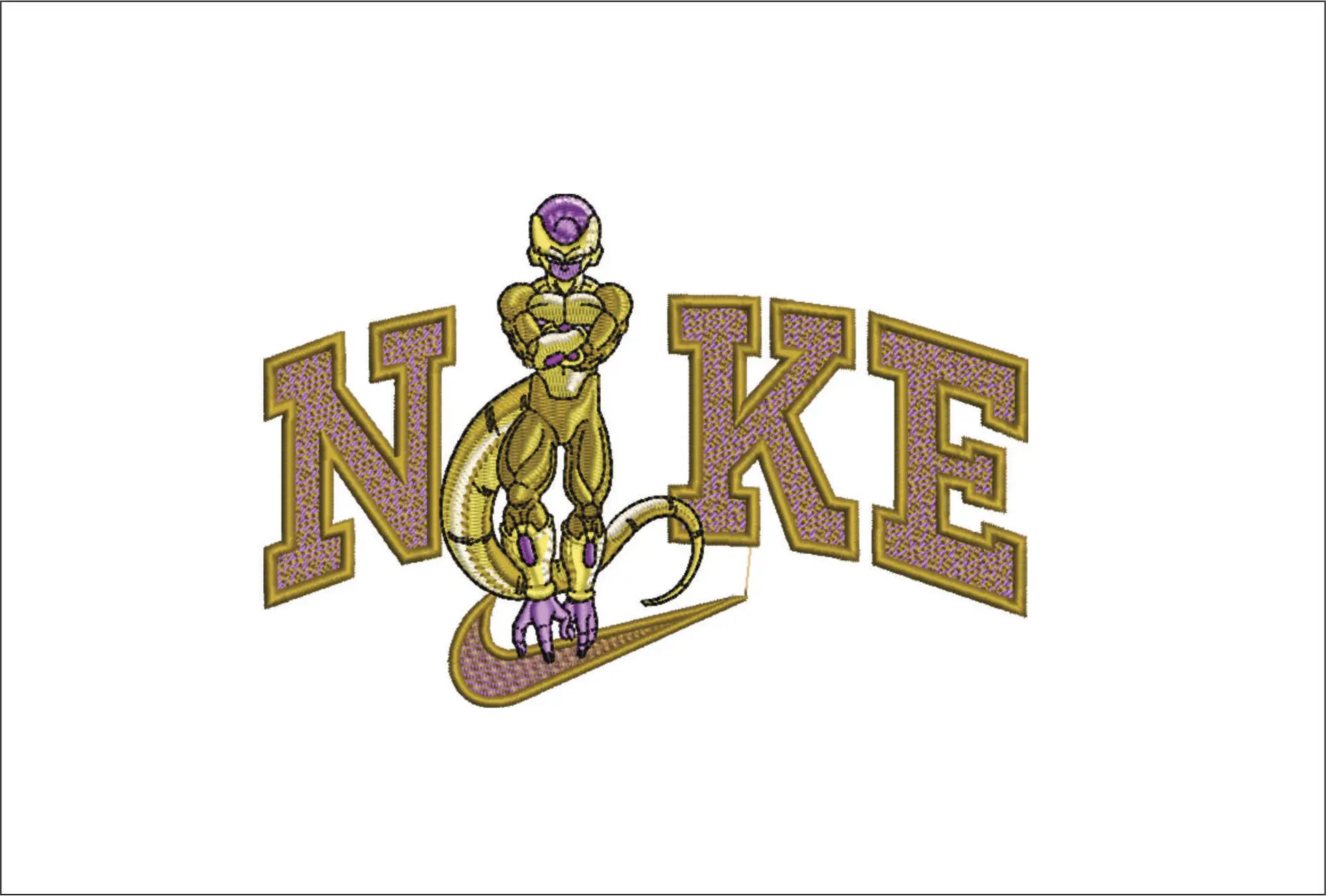 Nike Swoosh Golden Freiza - Dragon Ballz - Nike design file - instant download