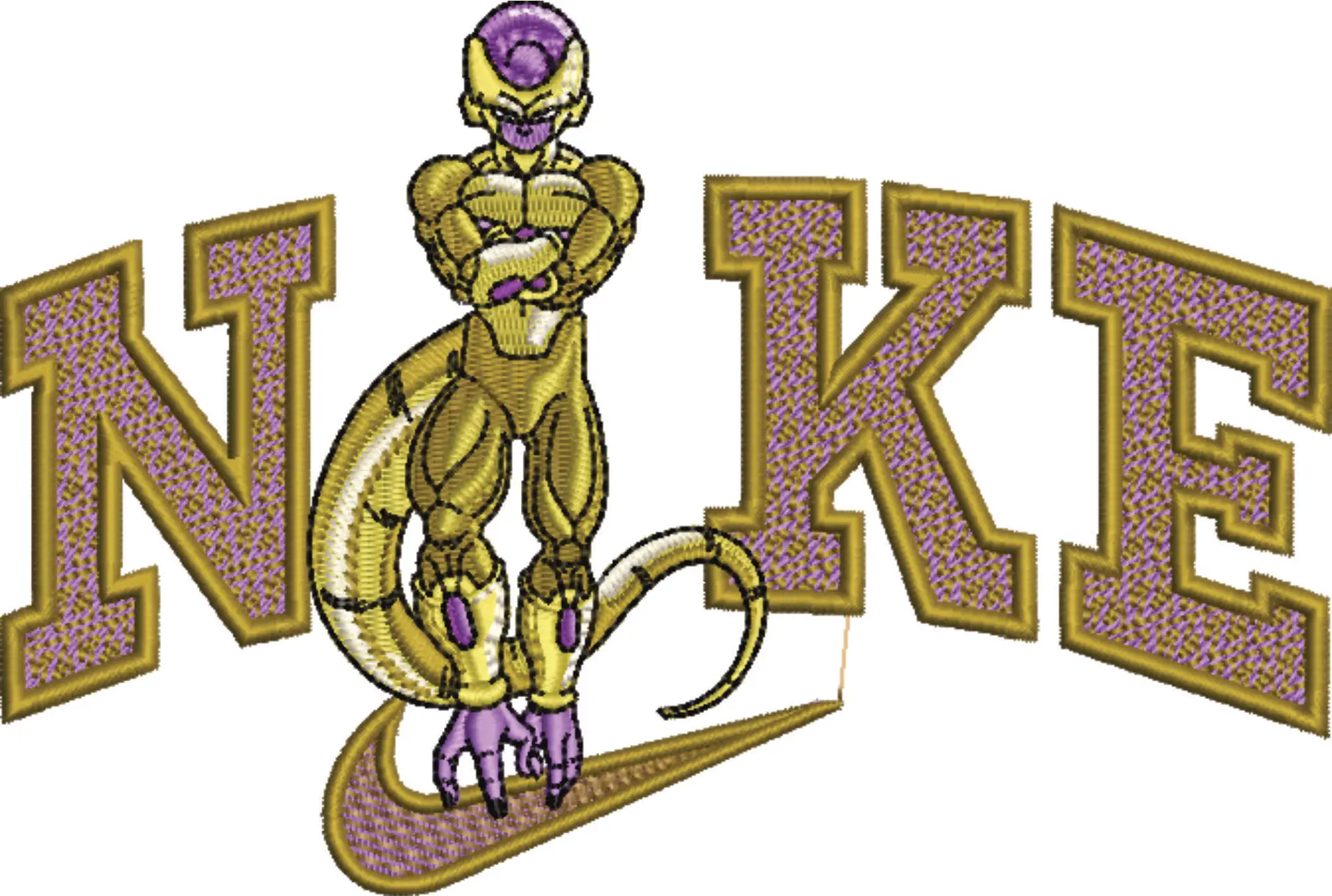 Nike Swoosh Golden Freiza - Dragon Ballz - Nike design file - instant download — view 4