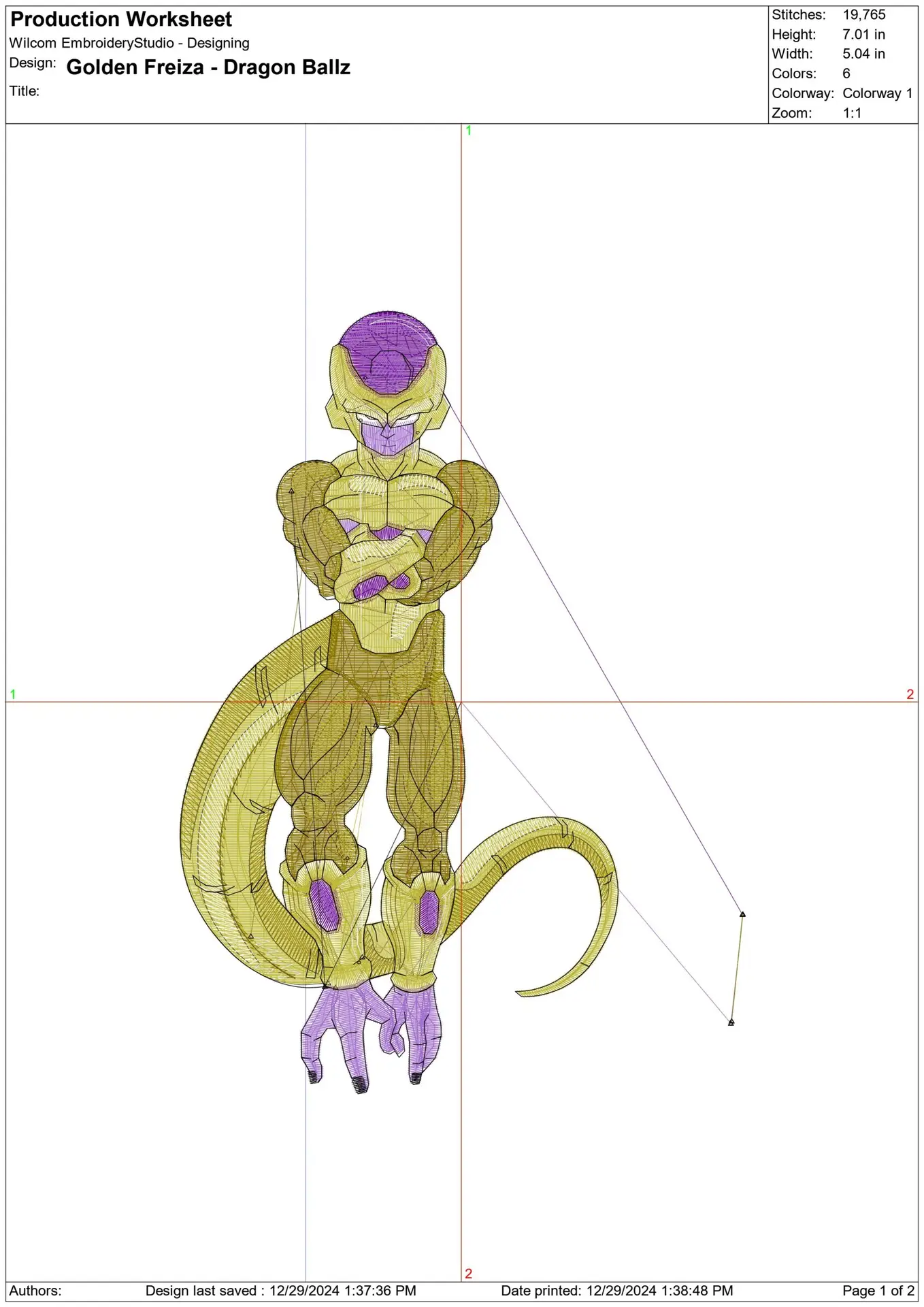 Golden Freiza - Dragon Ballz - Nike design file - instant download — view 2