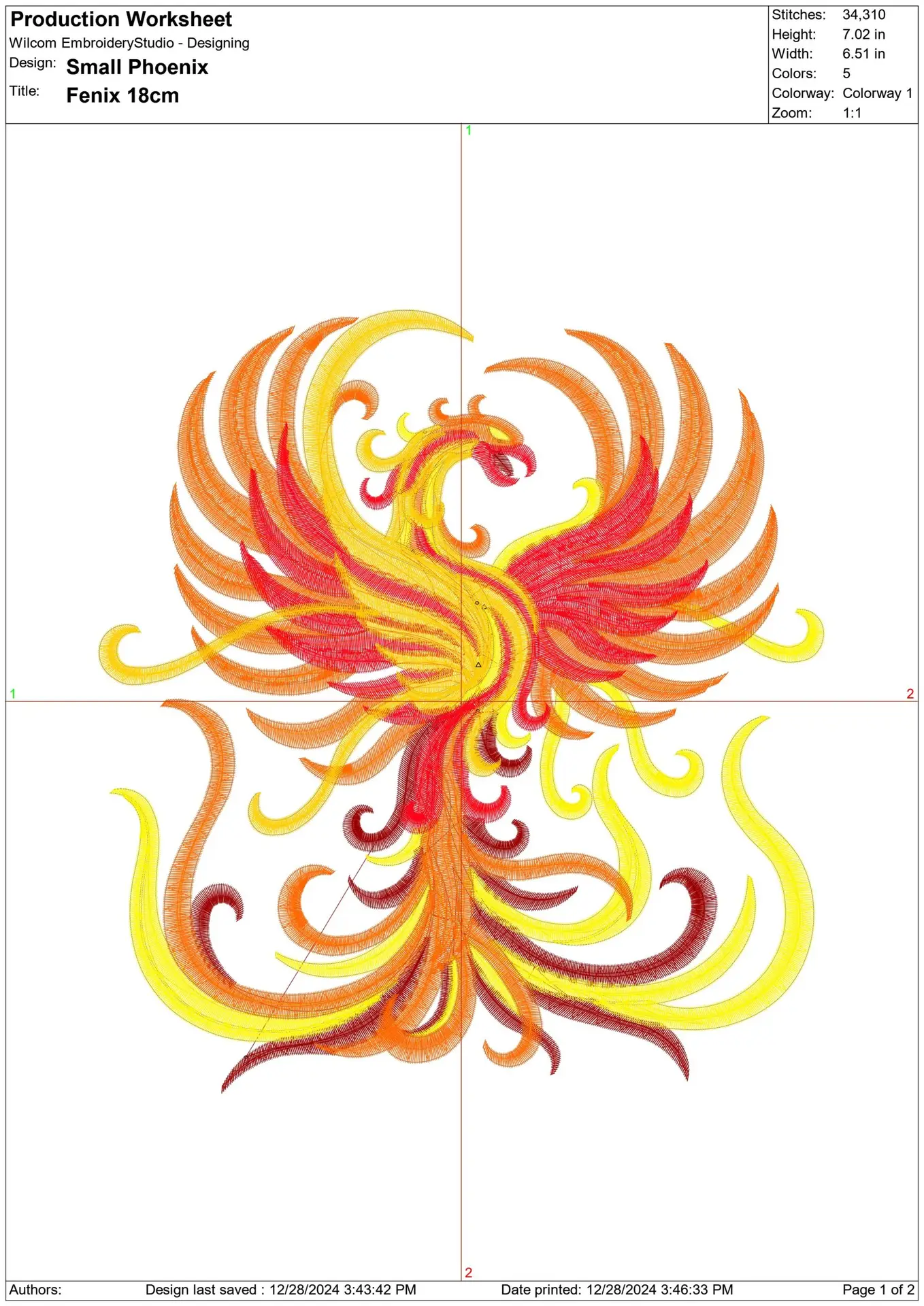 Faukes Phoenix - Harry Potter embroidery design file - instant download — view 2