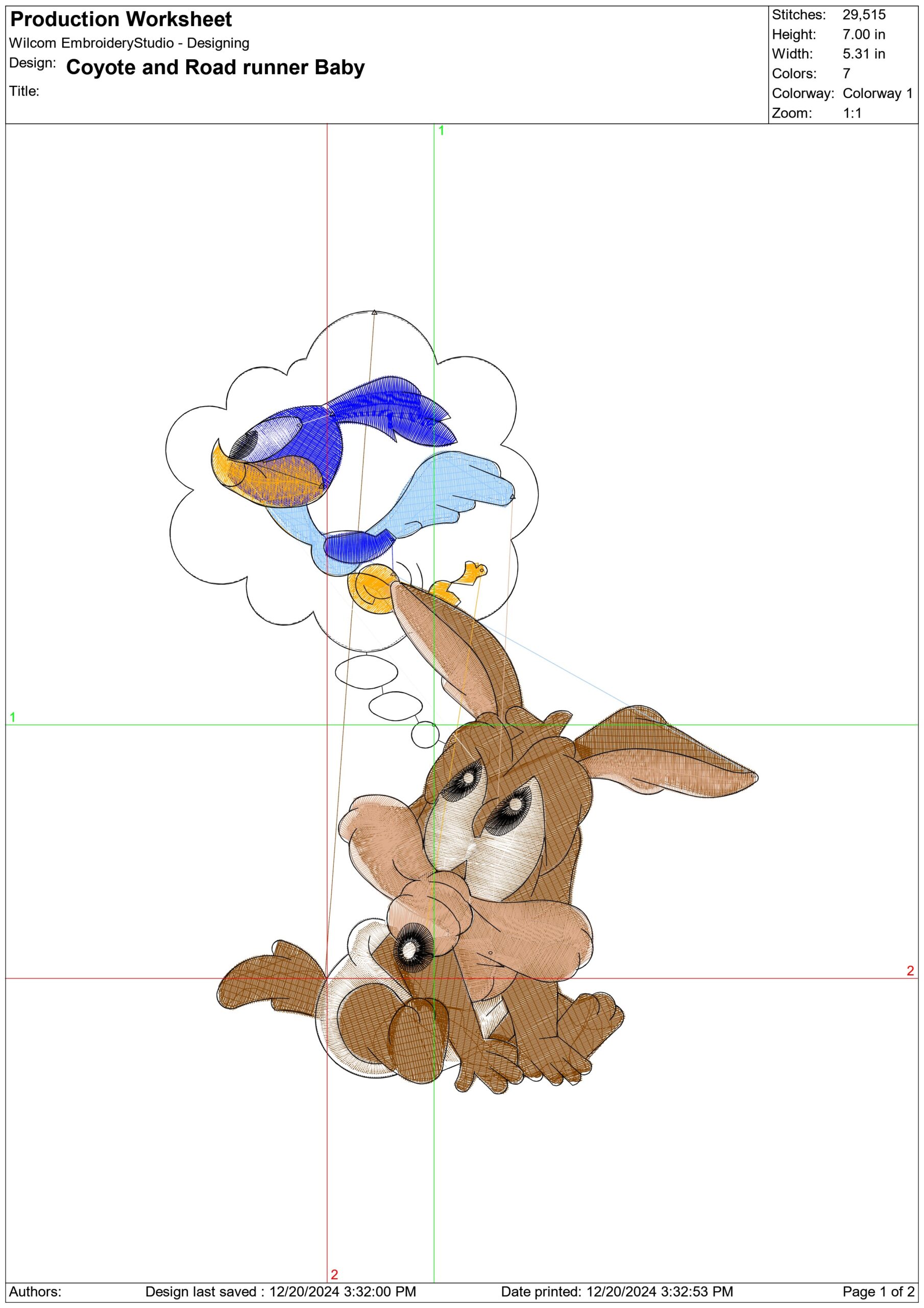 Baby Roadrunner and Coyote - Nike Looney Tunes embroidery design file - instant download — view 2