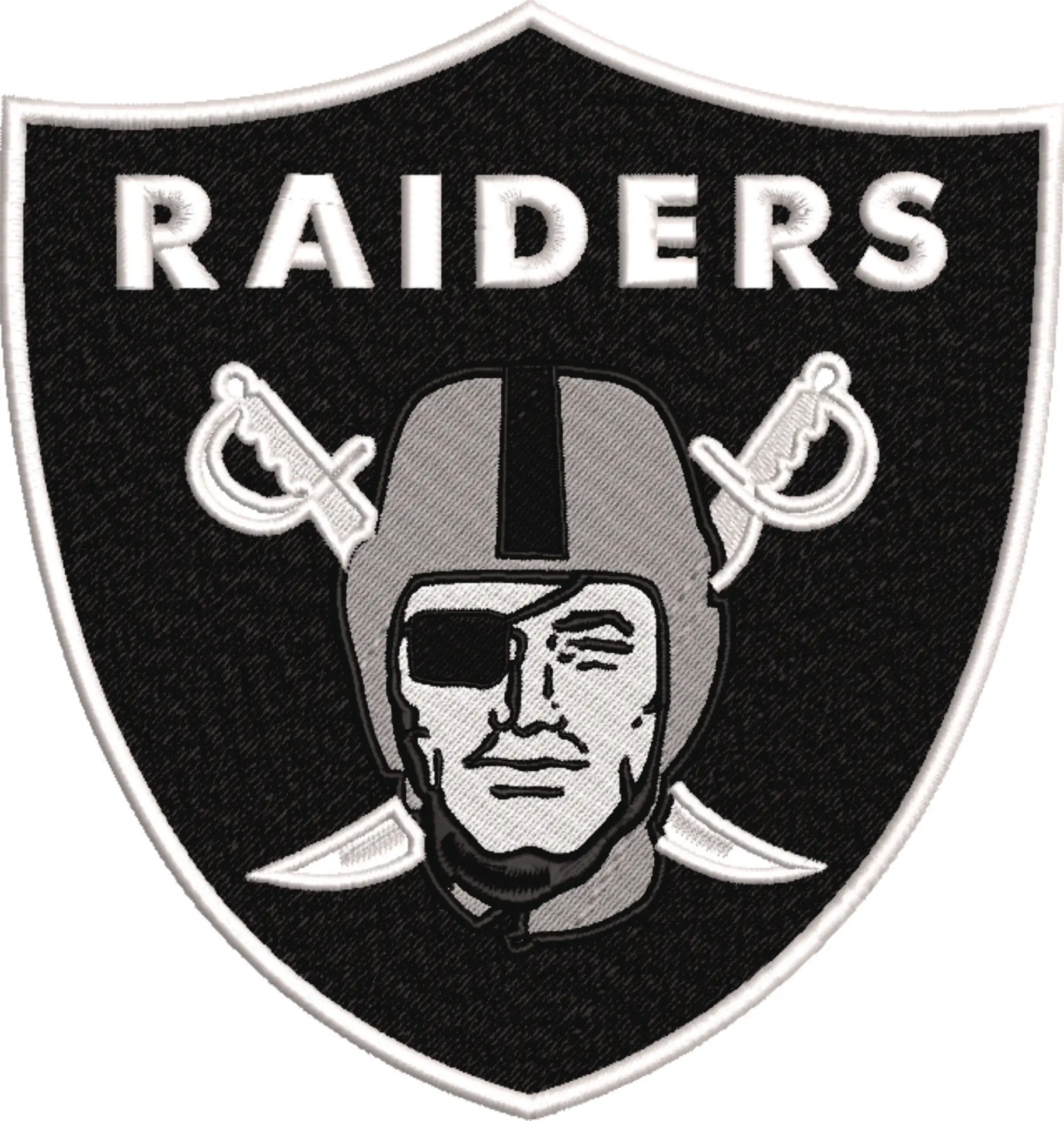 Las Vegas Raiders Outlined White NFL embroidery design -Allegiant Stadium football embroidery machine pattern file - instant download — view 4