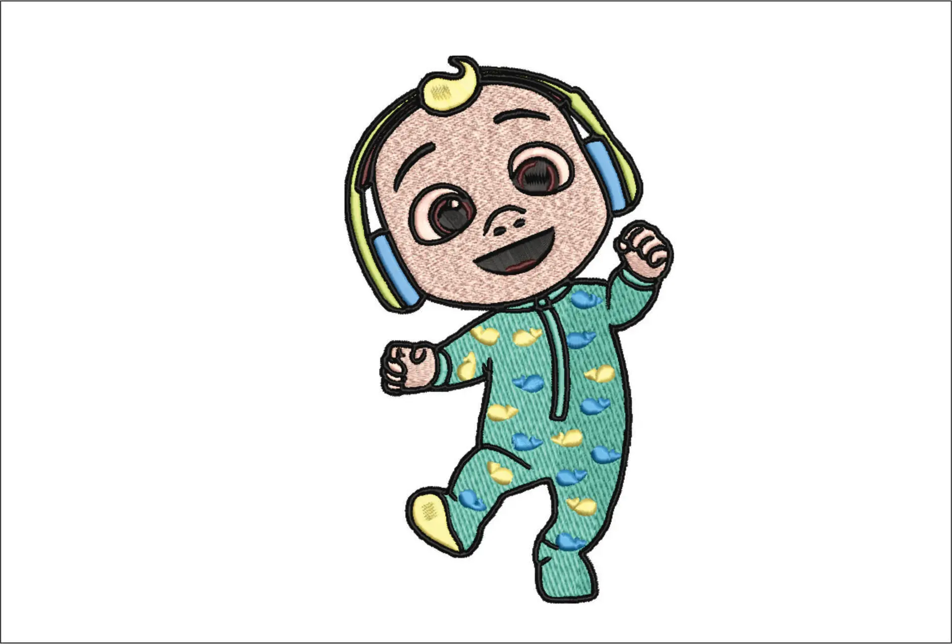 Cocomelon - Nike embroidery design file - instant download in a frame