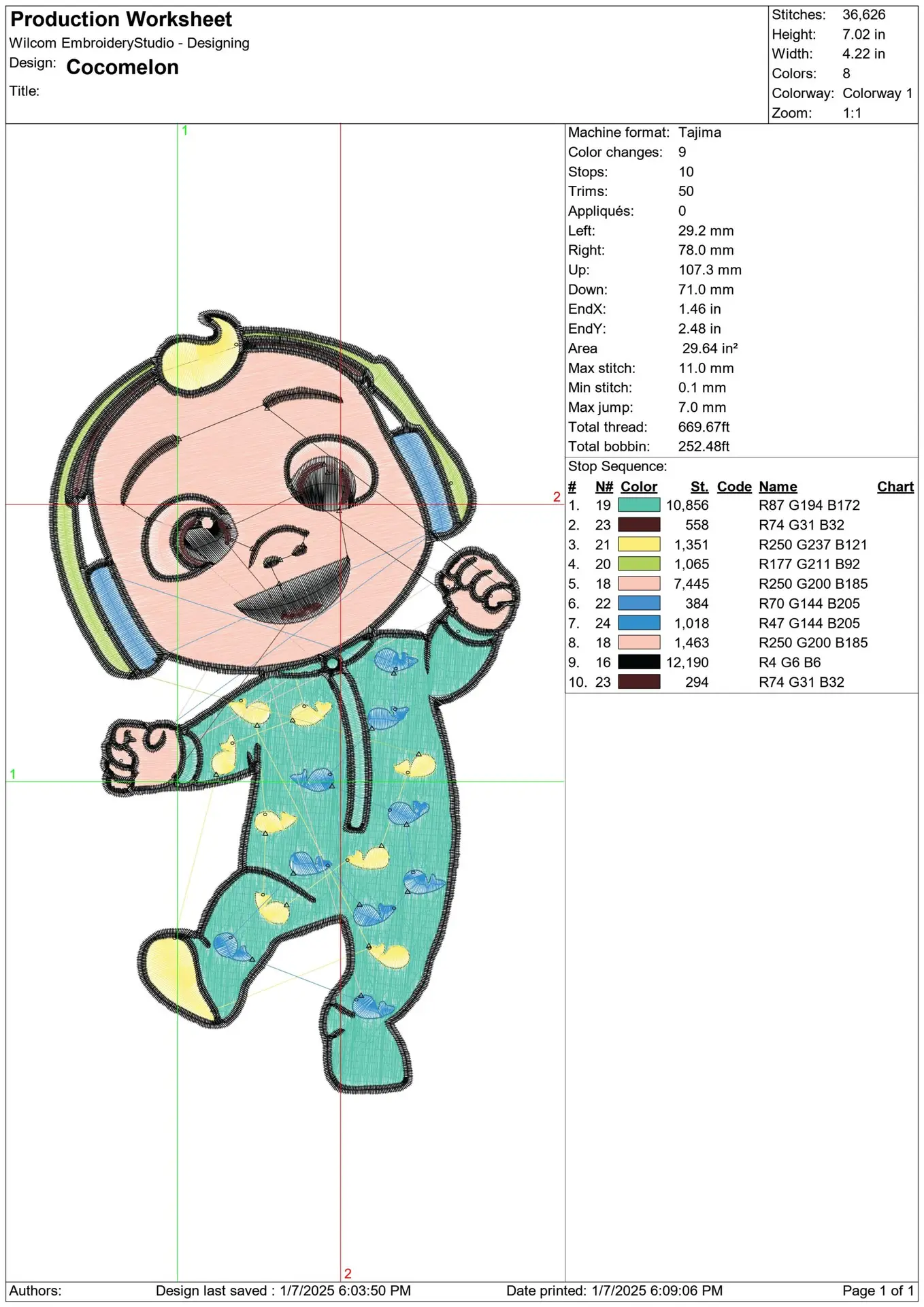 Cocomelon - Nike embroidery design file - instant download in a frame — view 2