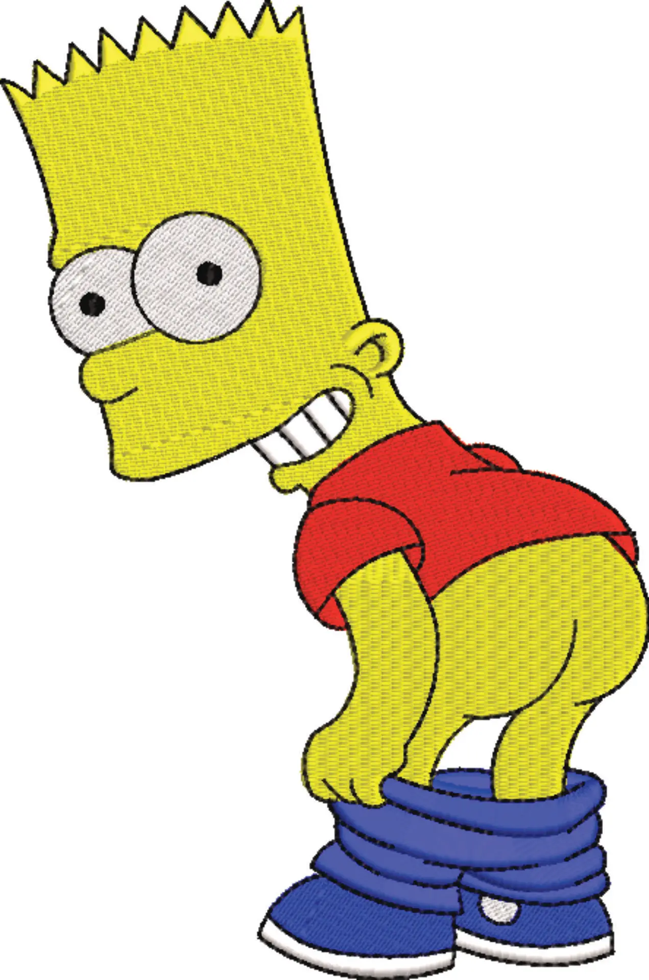 Bart Simpson butt - embroidery design file - instant download — view 3