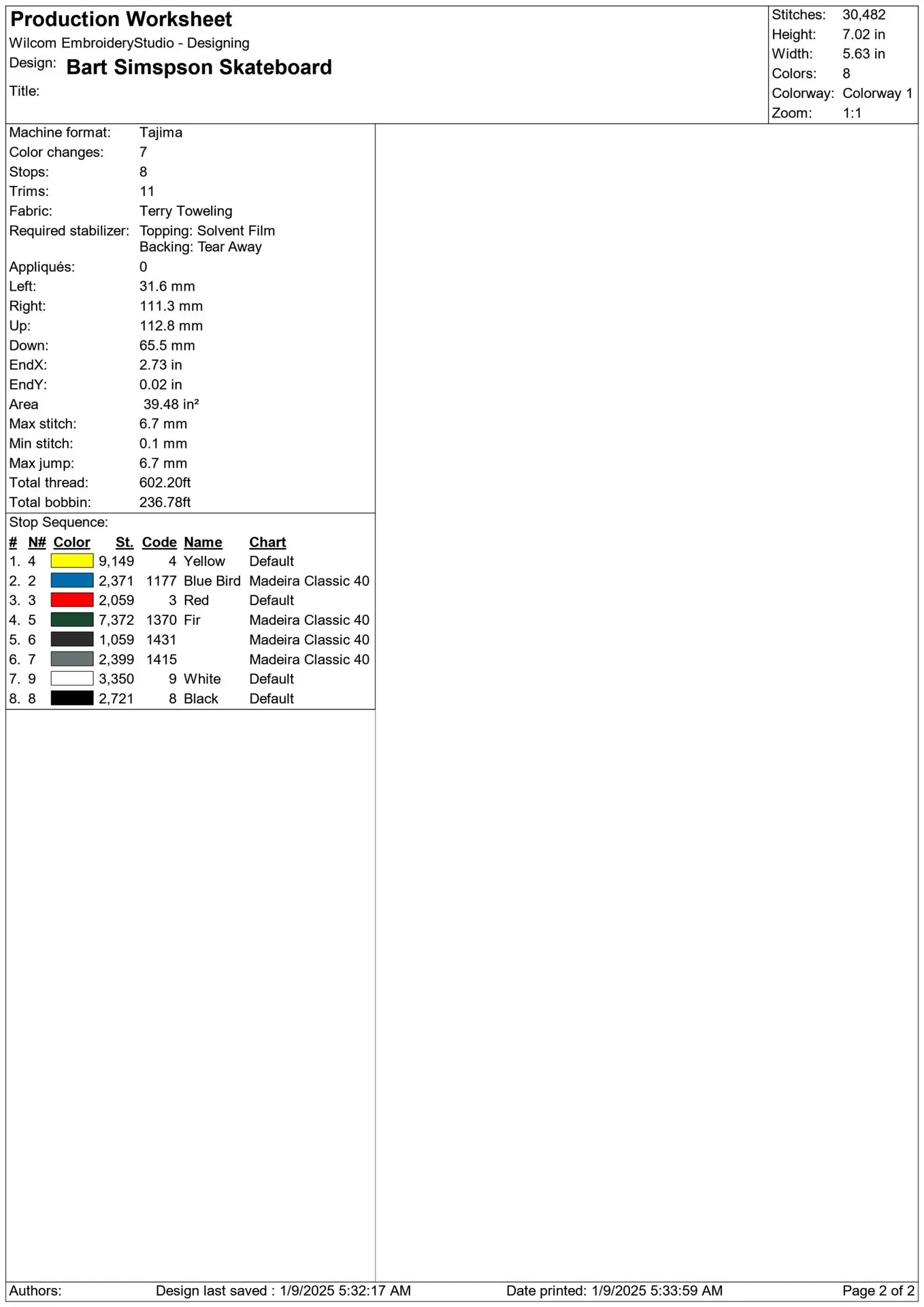 Bart Simpson skateboarding - embroidery design file - instant download — view 3