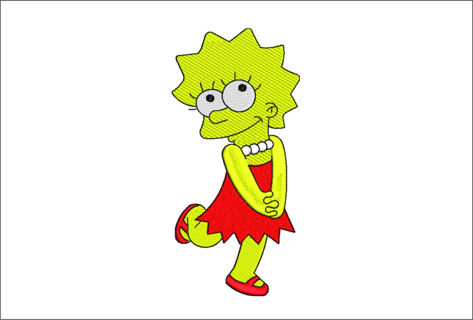 Lisa Simpson - Nike embroidery design file - instant download
