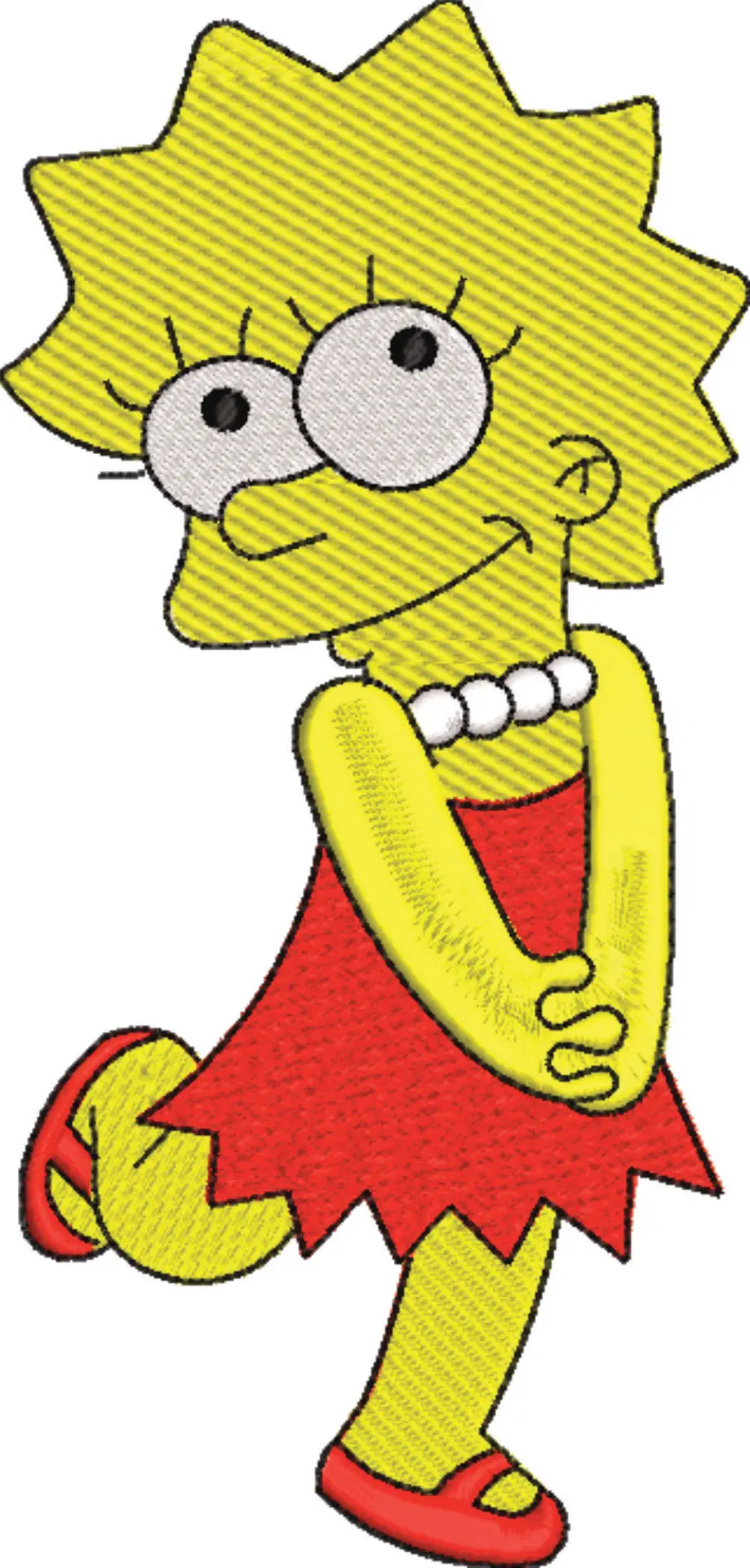 Lisa Simpson - Nike embroidery design file - instant download — view 3