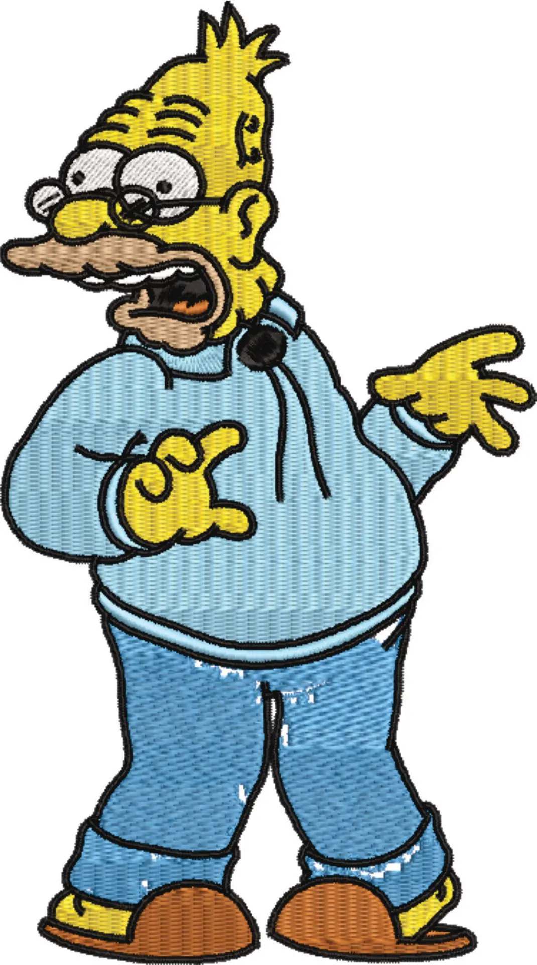 Old Man Simpson - Nike embroidery design file - instant download — view 3