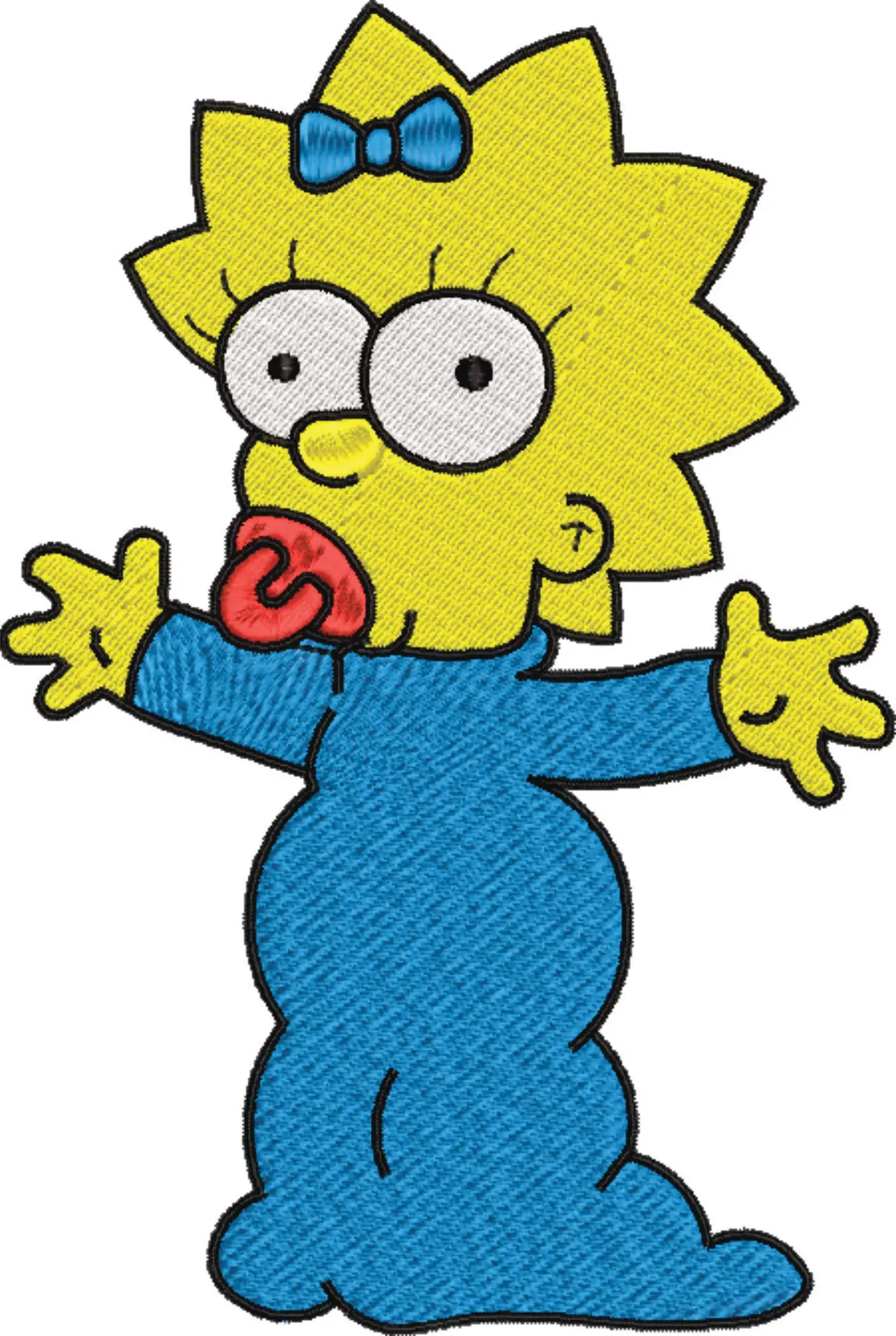 Maggie Baby Simpson - Nike embroidery design file - instant download — view 3